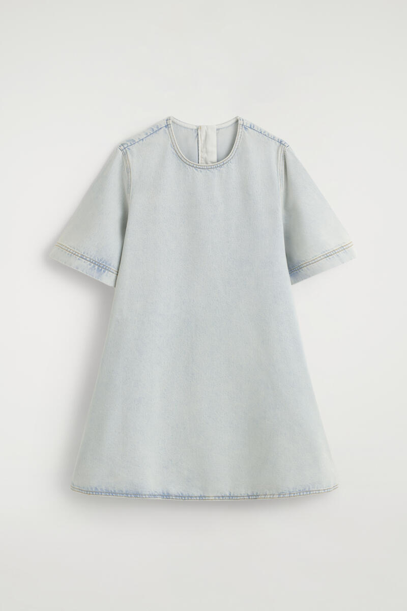 Flared Denim Mini Dress