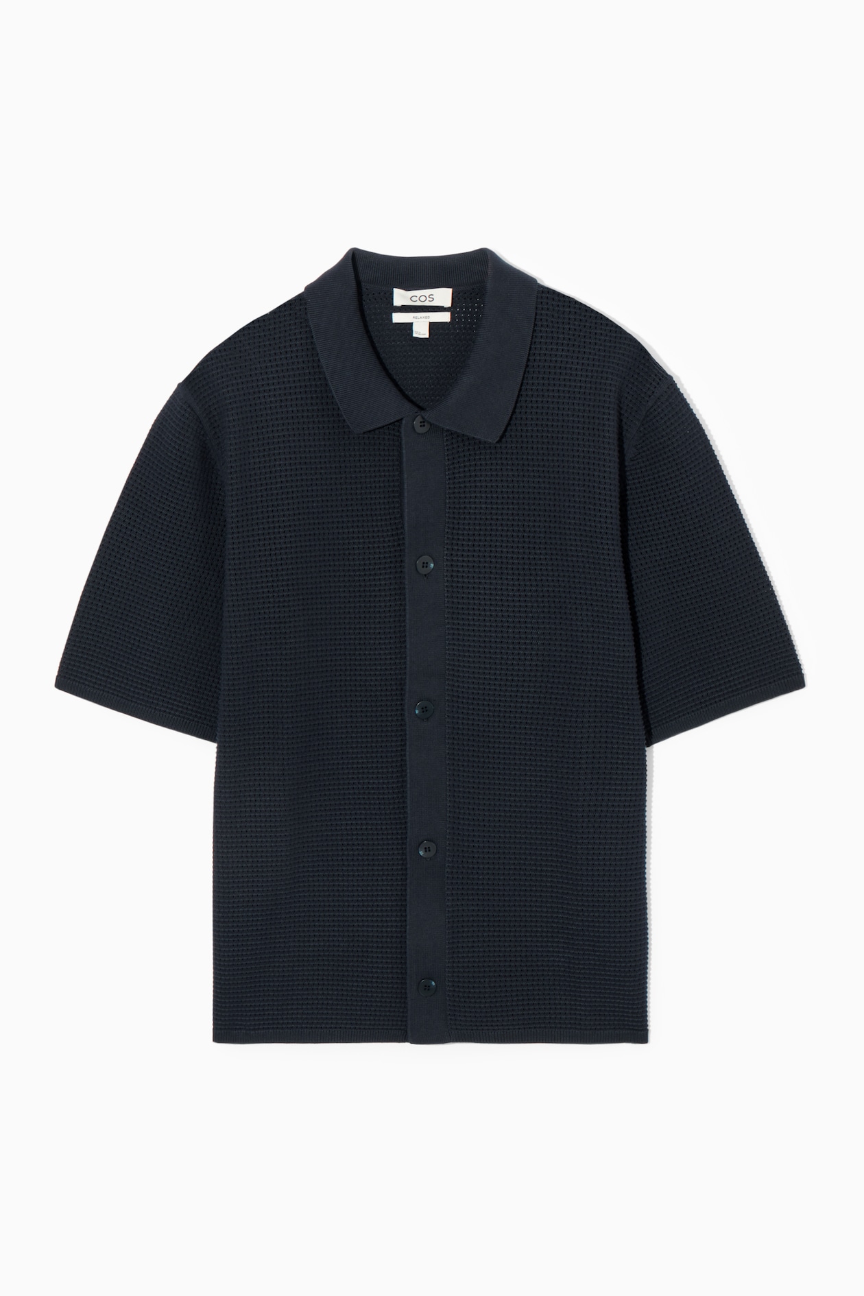 Chemise Homme Marine Layer Manches Courtes – Bleu Marine – Taille L – 100% Coton – Occasion Parfait état
