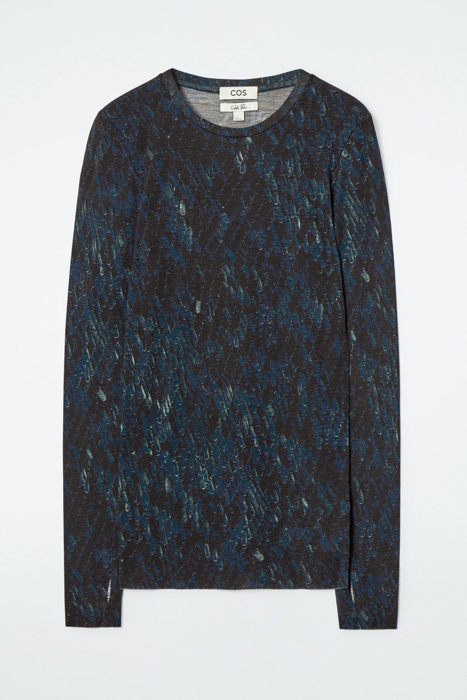 CREW-NECK MERINO WOOL TOP - MULTICOLOURED/OFF-WHITE/BLACK - 2