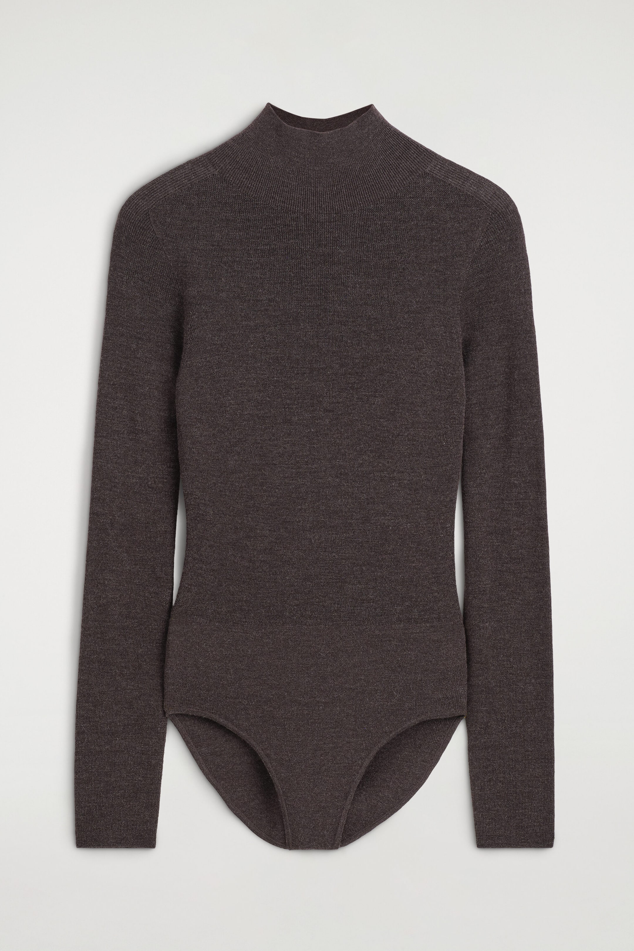 SEAMLESS MERINO WOOL FUNNEL-NECK BODYSUIT