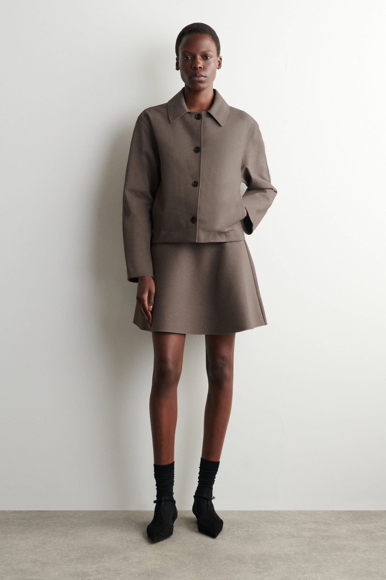 ROUNDED JERSEY JACKET