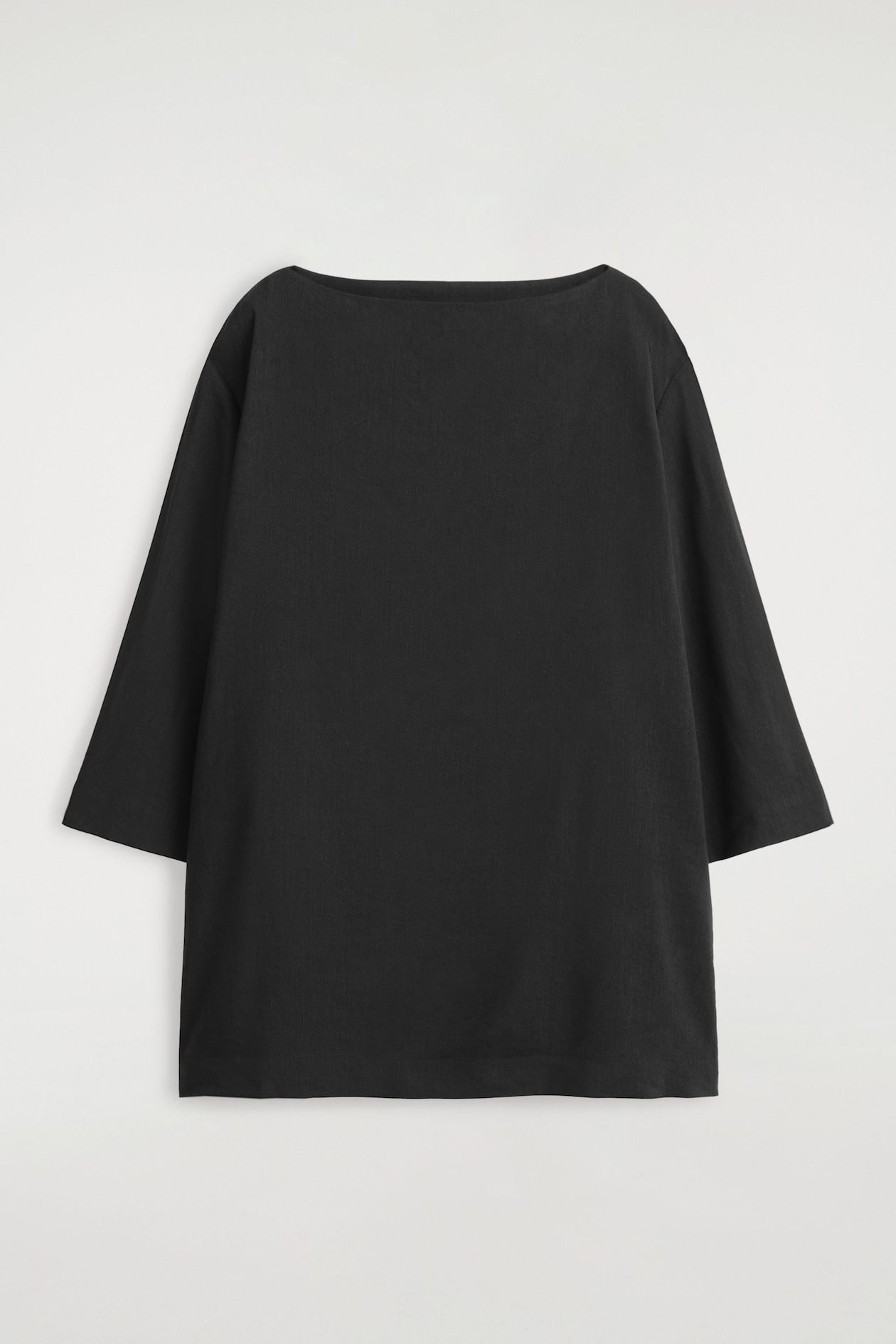 LINEN A-LINE MINI DRESS - BLACK | COS US LINEN A-LINE MINI DRESS - BLACK | COS US