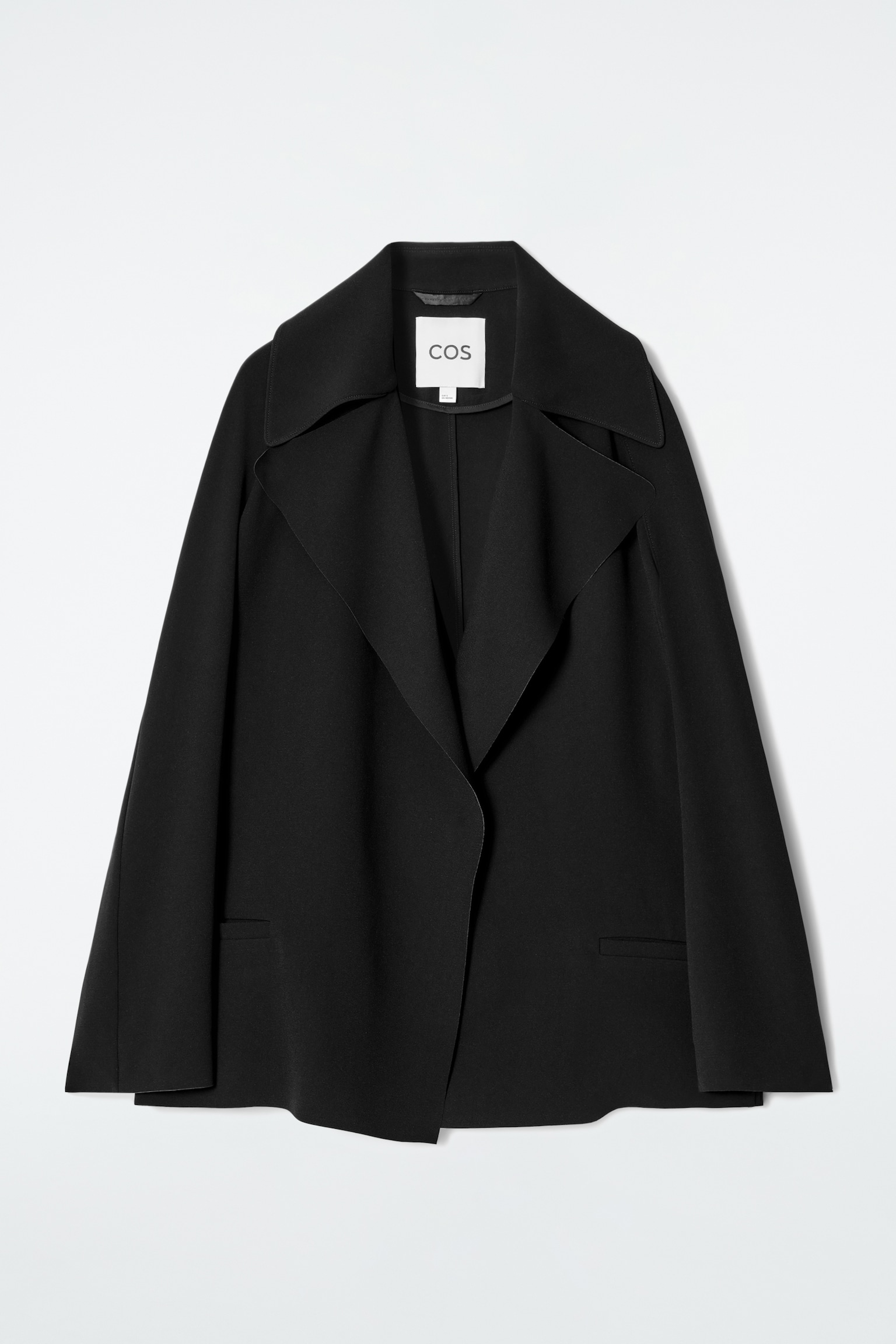 FLUID CREPE BLAZER - BLACK - 2