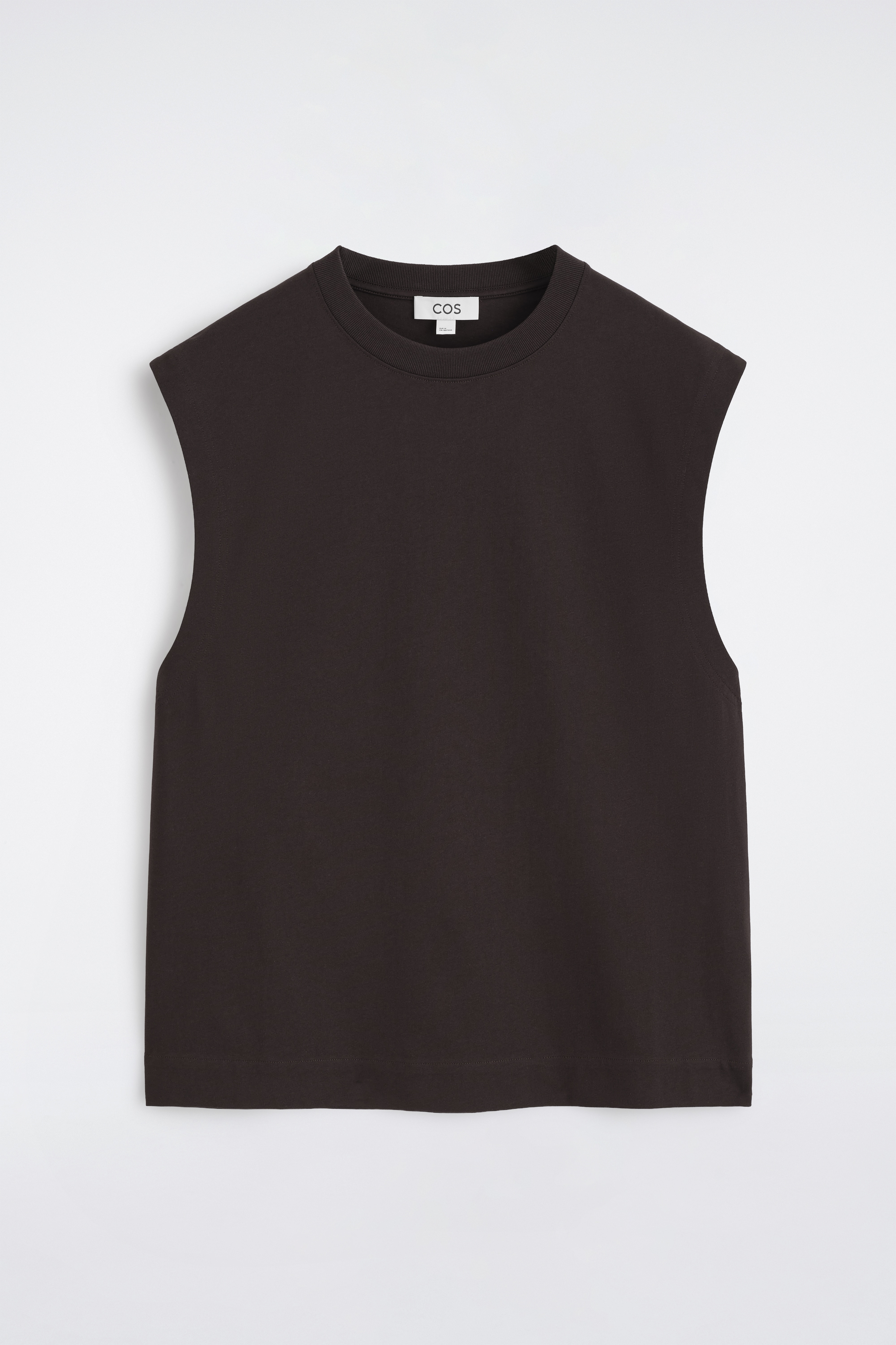 LOCKERES TANKTOP AUS BAUMWOLL-CRÊPE - DUNKELBRAUN/SCHWARZ/NAVYBLAU