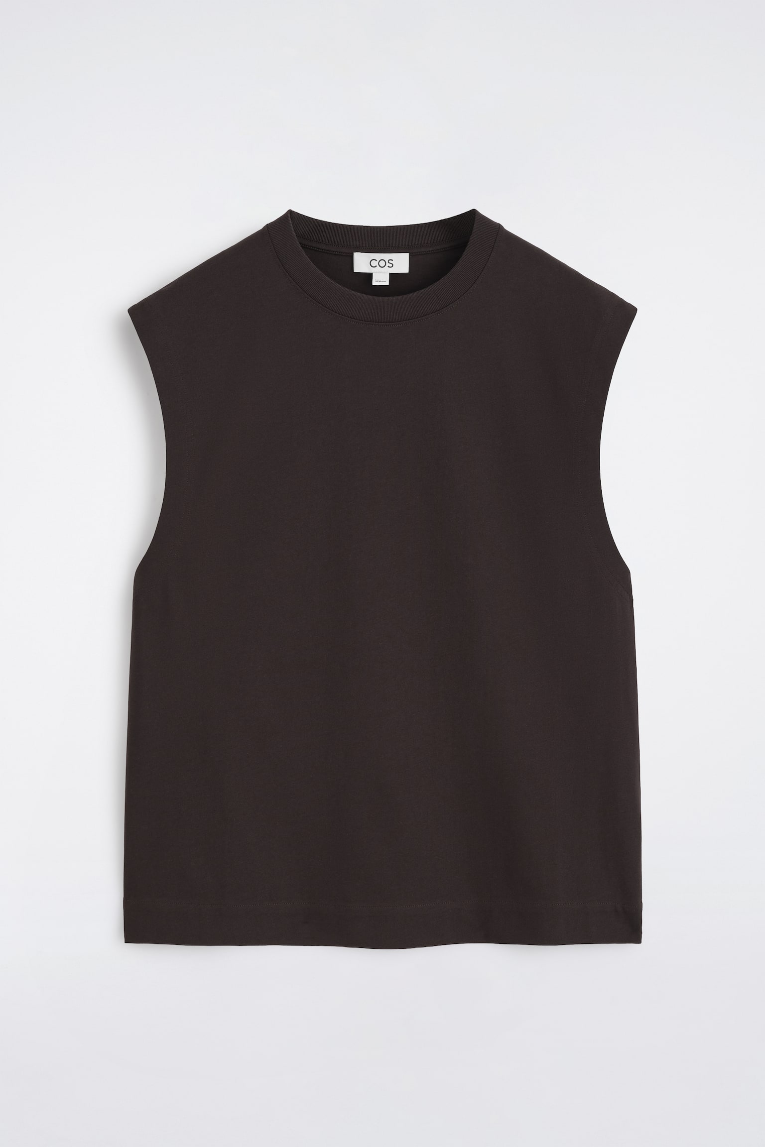 Afslappet tanktop i bomuldskrepp - MØRKEBRUN/MARINEBLÅ/SORT - 1
