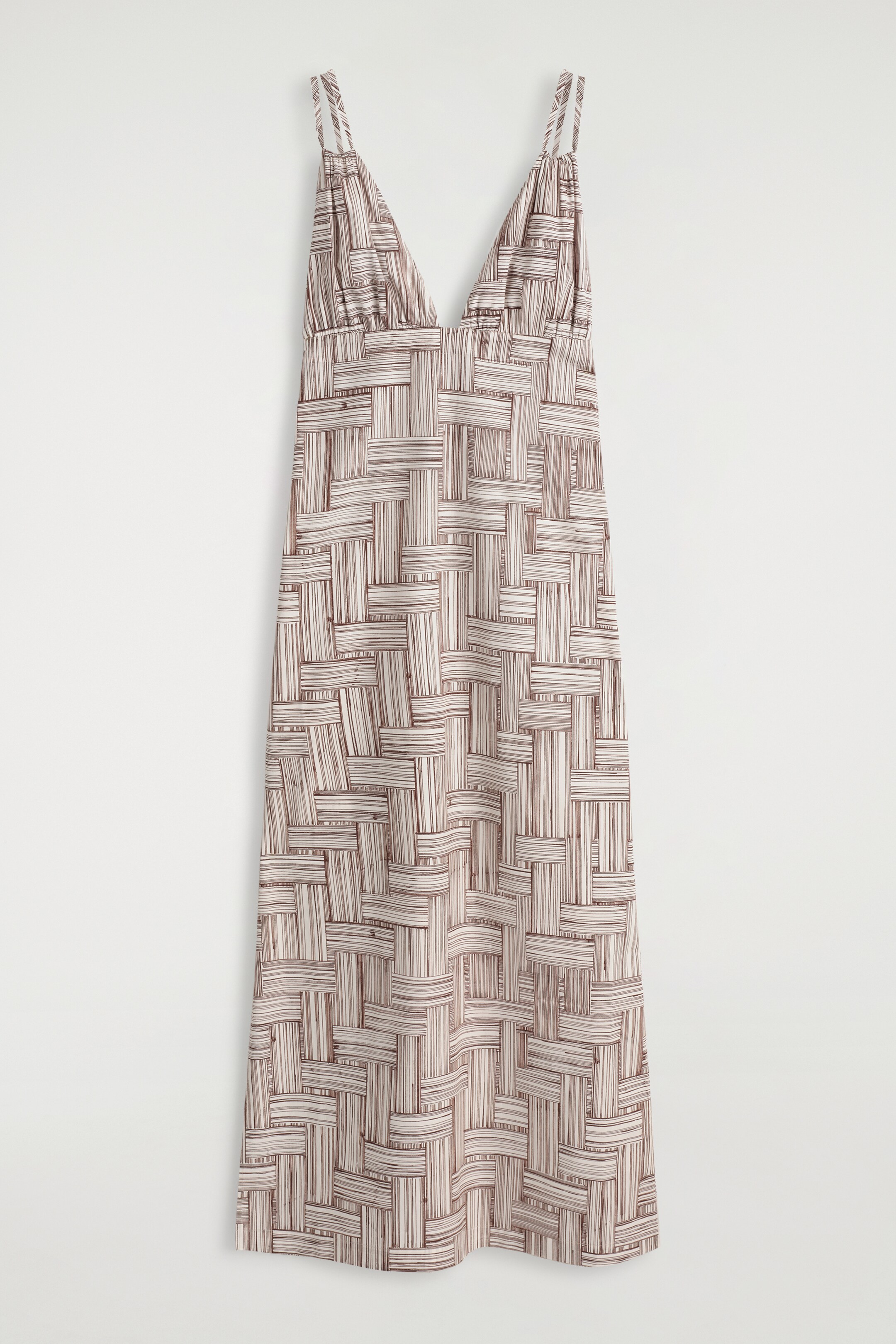 Ver imagem maior: VESTIDO COMPRIDO DECOTE EM V ESTAMPADO - ECRU / CASTANHO / ESTAMPADO - SENHORA | H&M PT 5