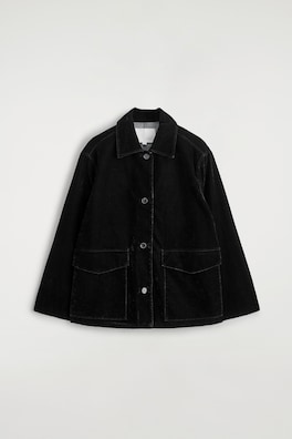 FLOCKED-DENIM JACKET — BLACK 2