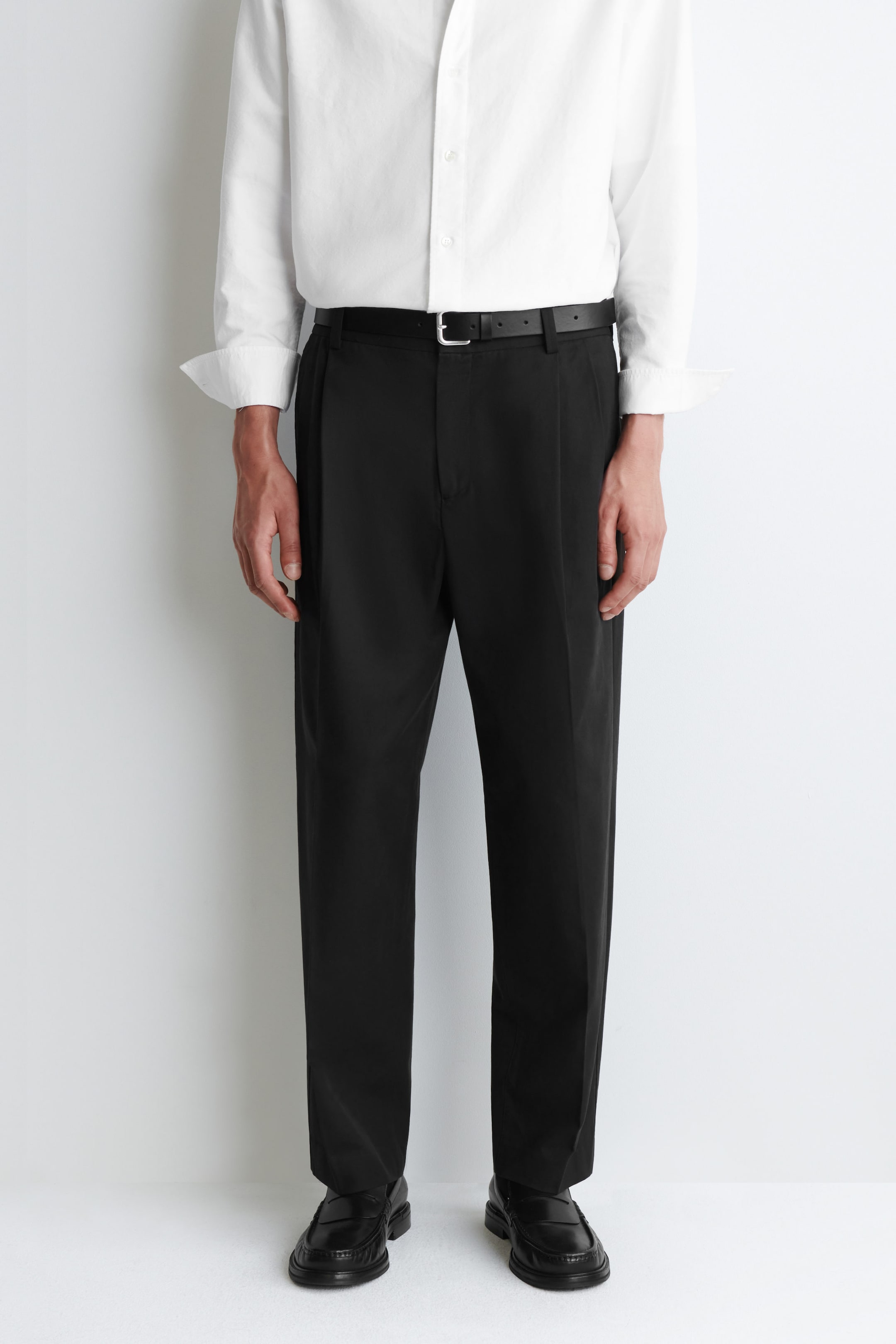 STRAIGHT-LEG COTTON-TWILL PANTS