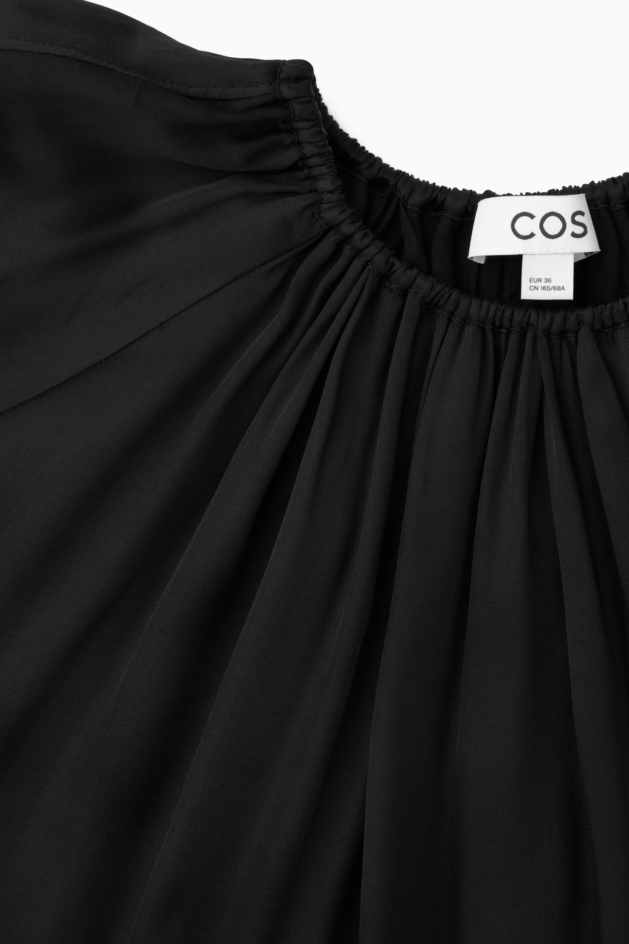 Ingrandisci l'immagine: FLOATY GATHERED MIDI DRESS - BLACK - DONNA | H&M CH 2