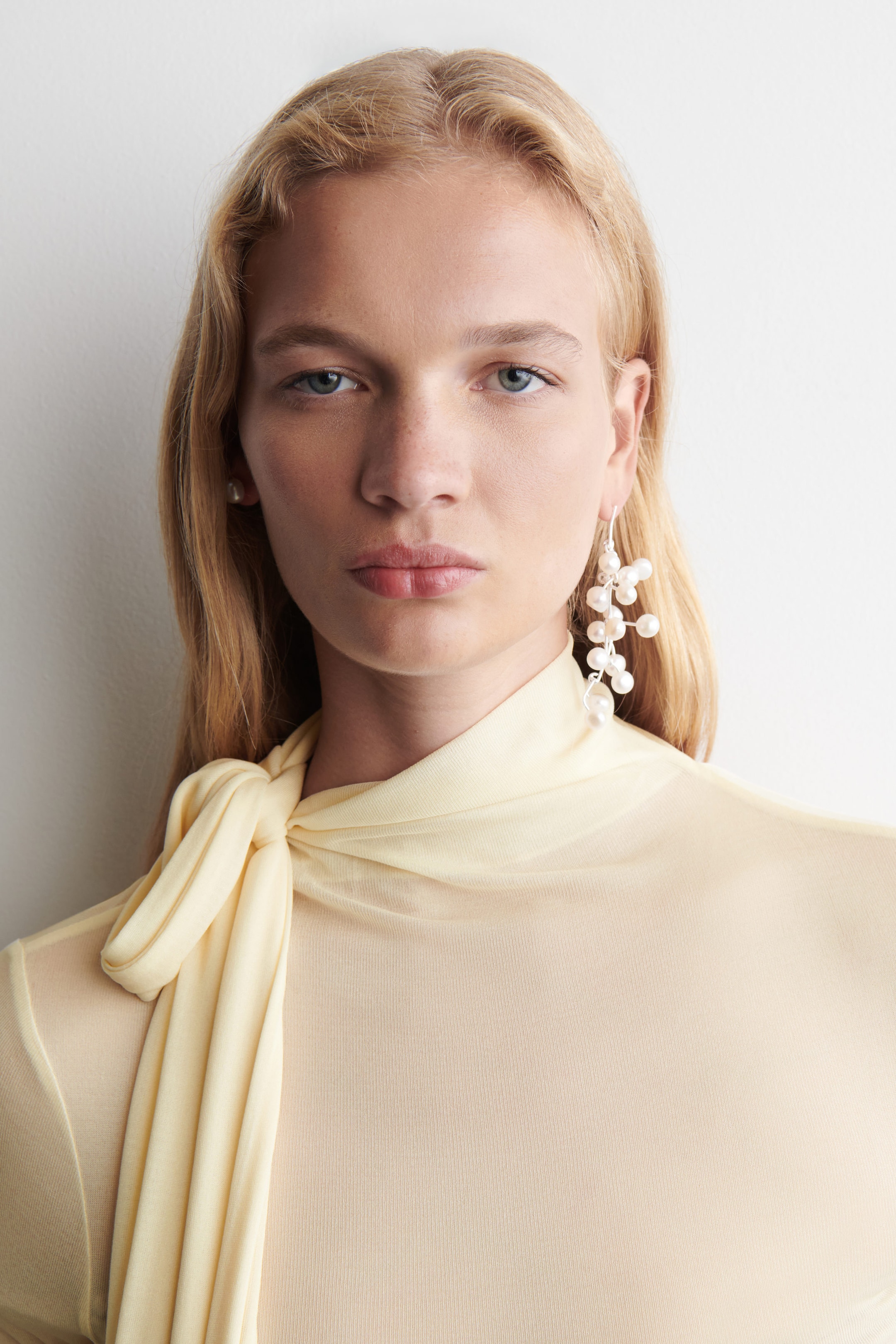 ORECCHINI DI PERLE D'ACQUA DOLCE A CASCATA SPAIATI