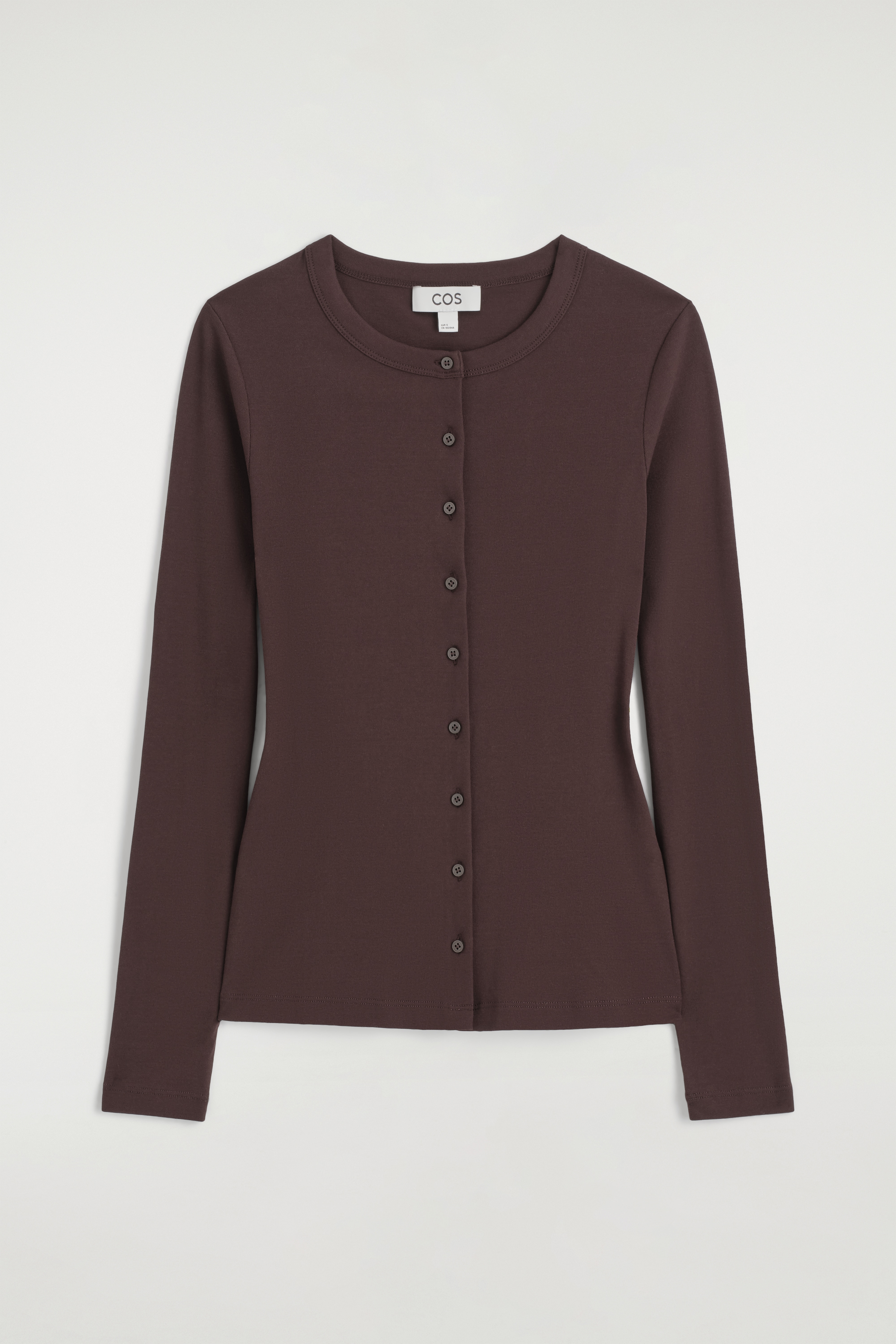 OBERTEIL AUS JERSEY MIT KNOPFLEISTE - BORDEAUX/SCHWARZ/Rot