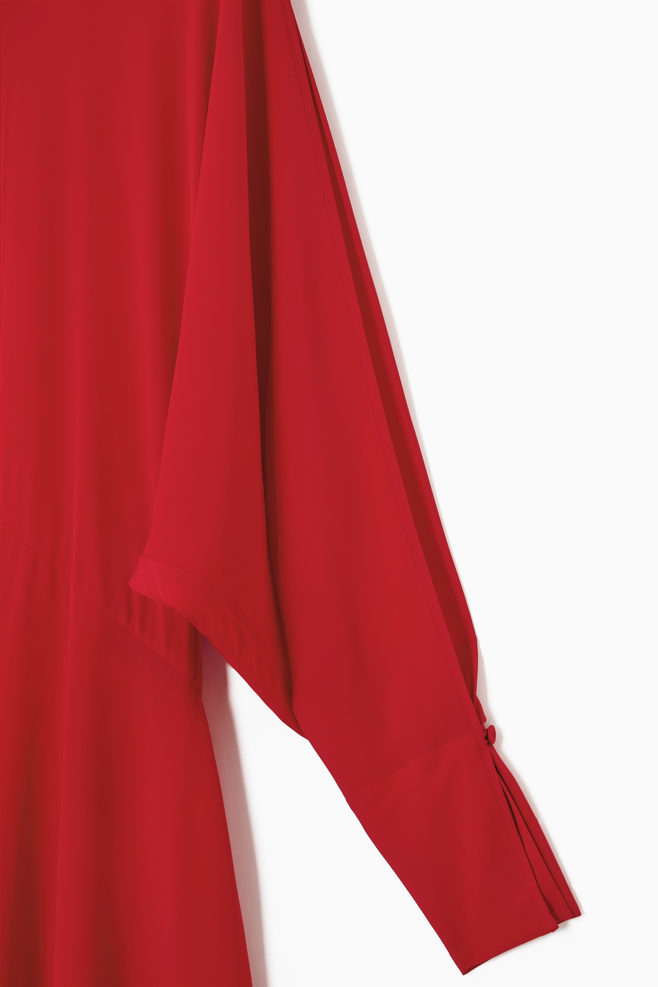 View larger image: OPEN-SLEEVE SILK-BLEND DRESS - RED - Ladies | H&M GB 2