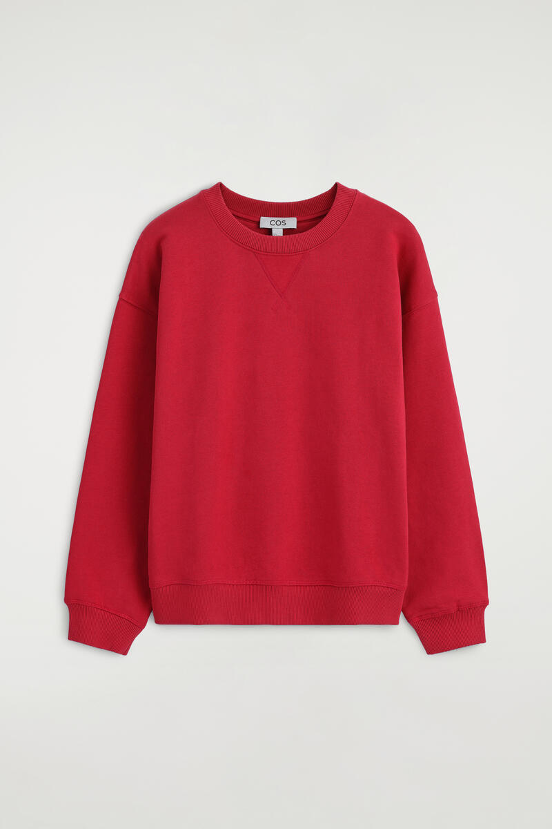 Rounded Cotton Crew-Neck Sweatshirt