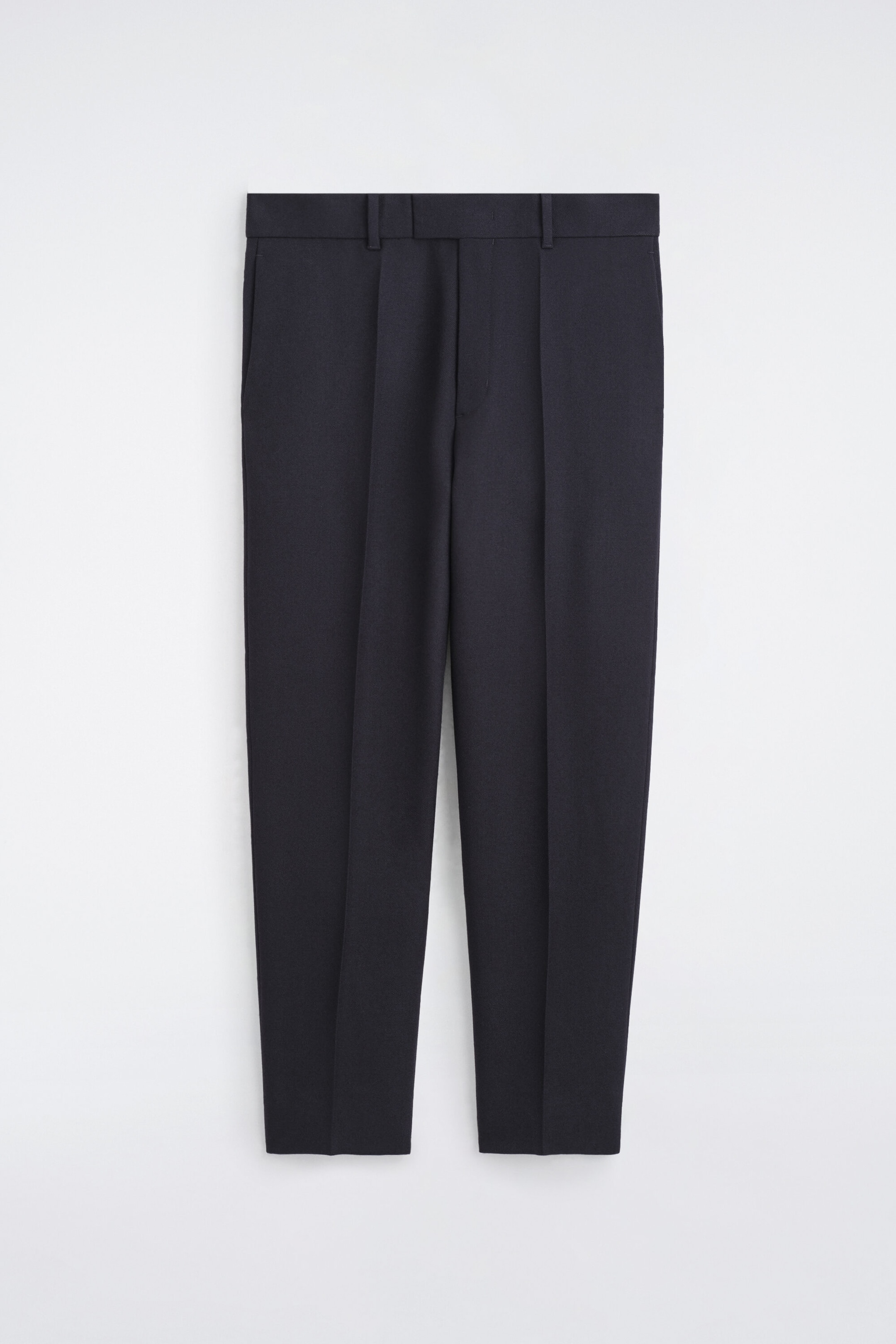 PANTALON FUSEAU REGULAR EN SERGÉ DE LAINE