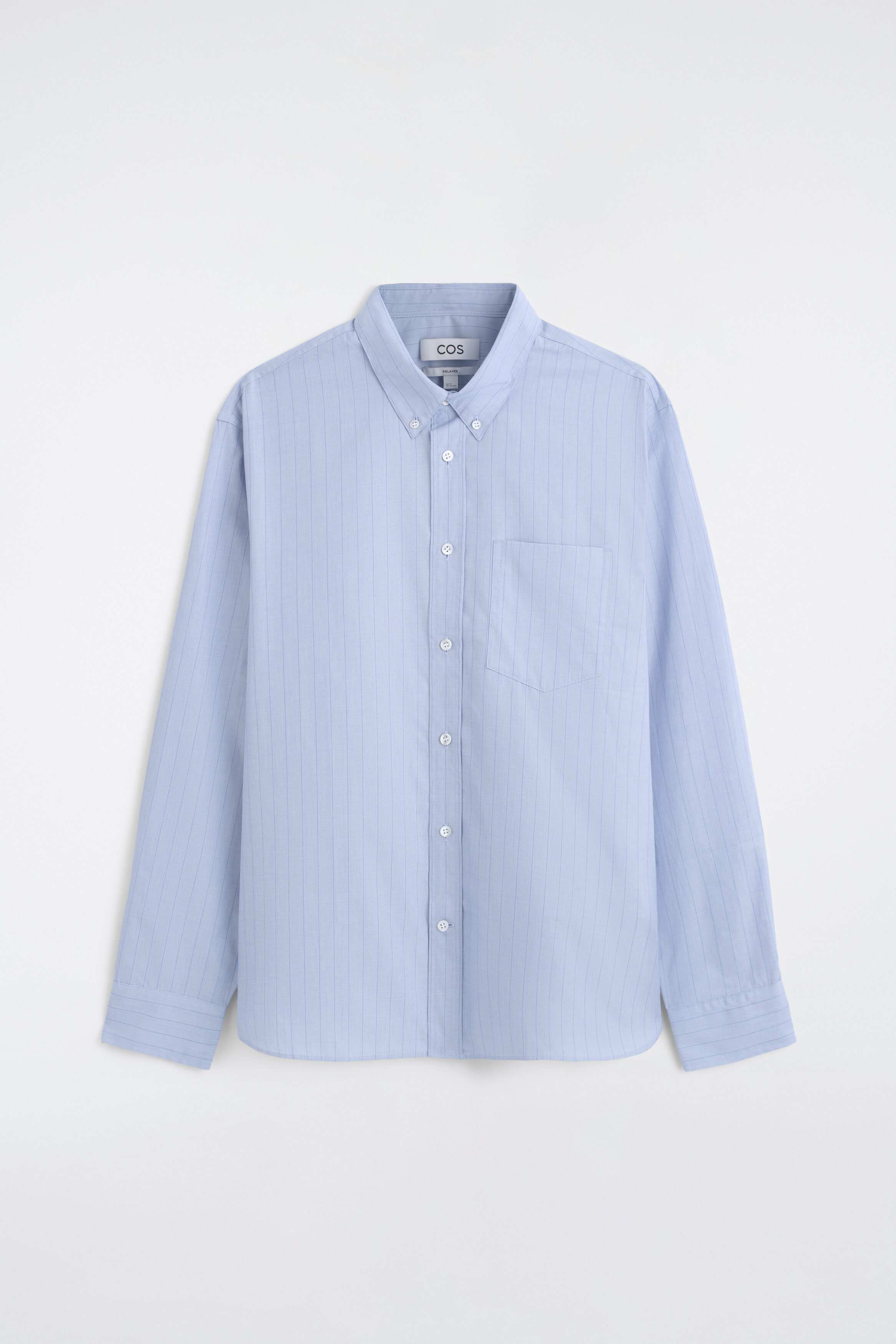 Relaxed Pinstriped Fil-à-fil Cotton Shirt