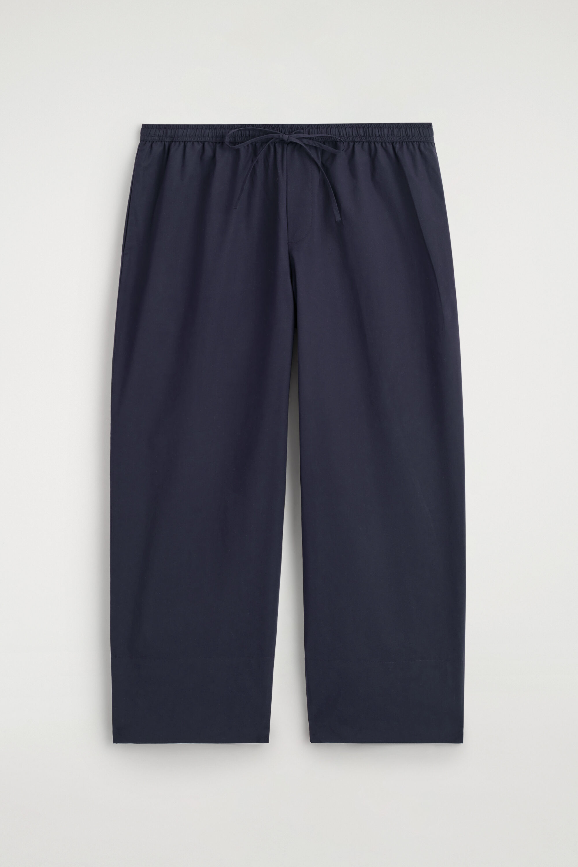 Cotton Straight-leg Drawstring Pants