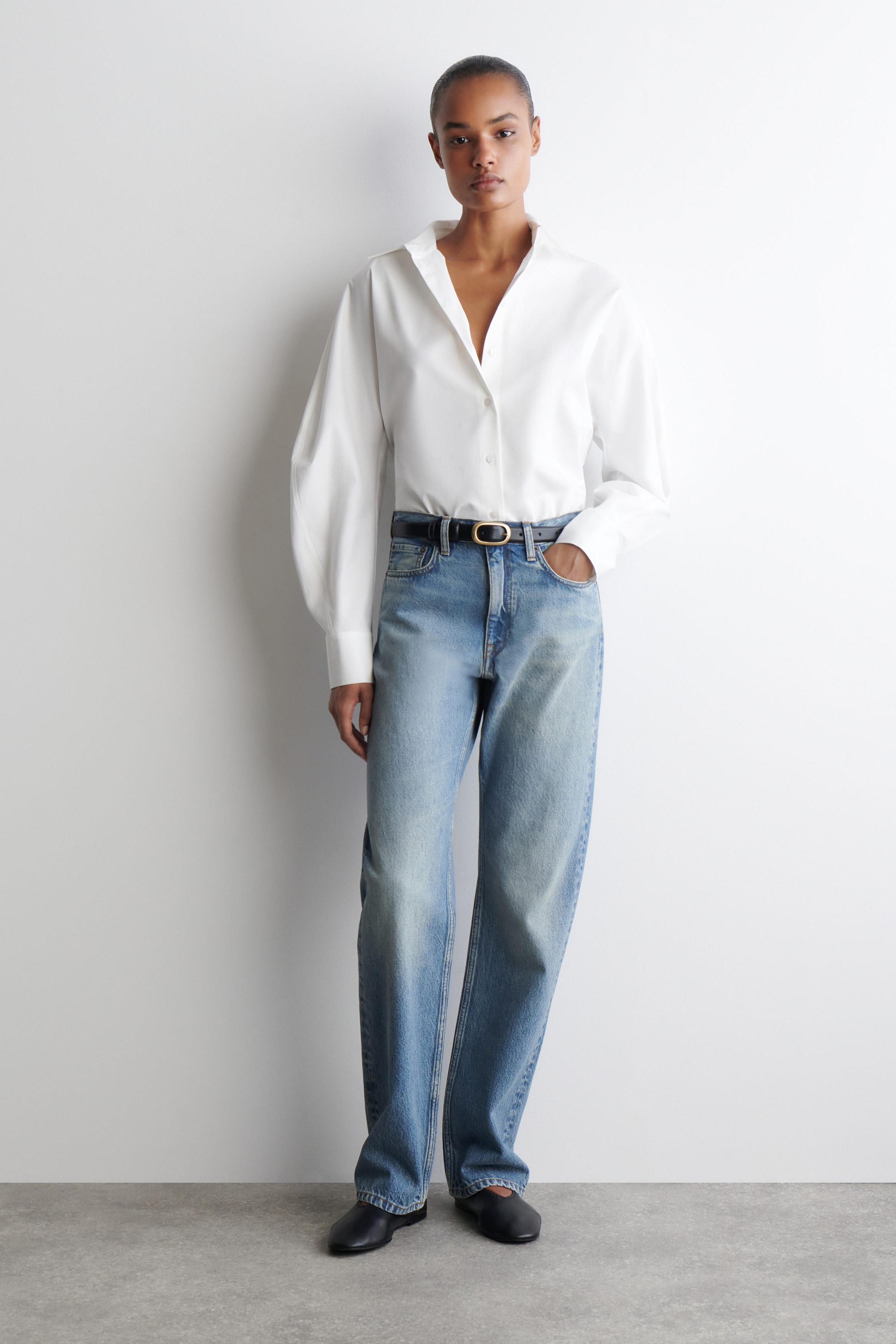 ROUNDED PIMA COTTON SHIRT
