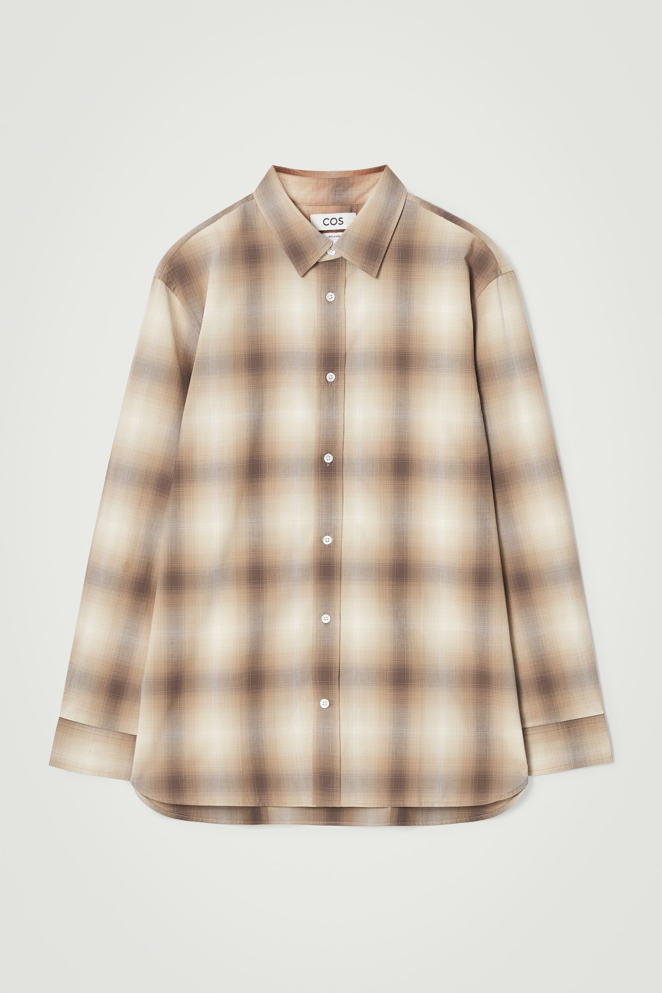 View larger image: RELAXED CHECKED COTTON SHIRT - BEIGE / CHECKED - Men | H&M GB 1