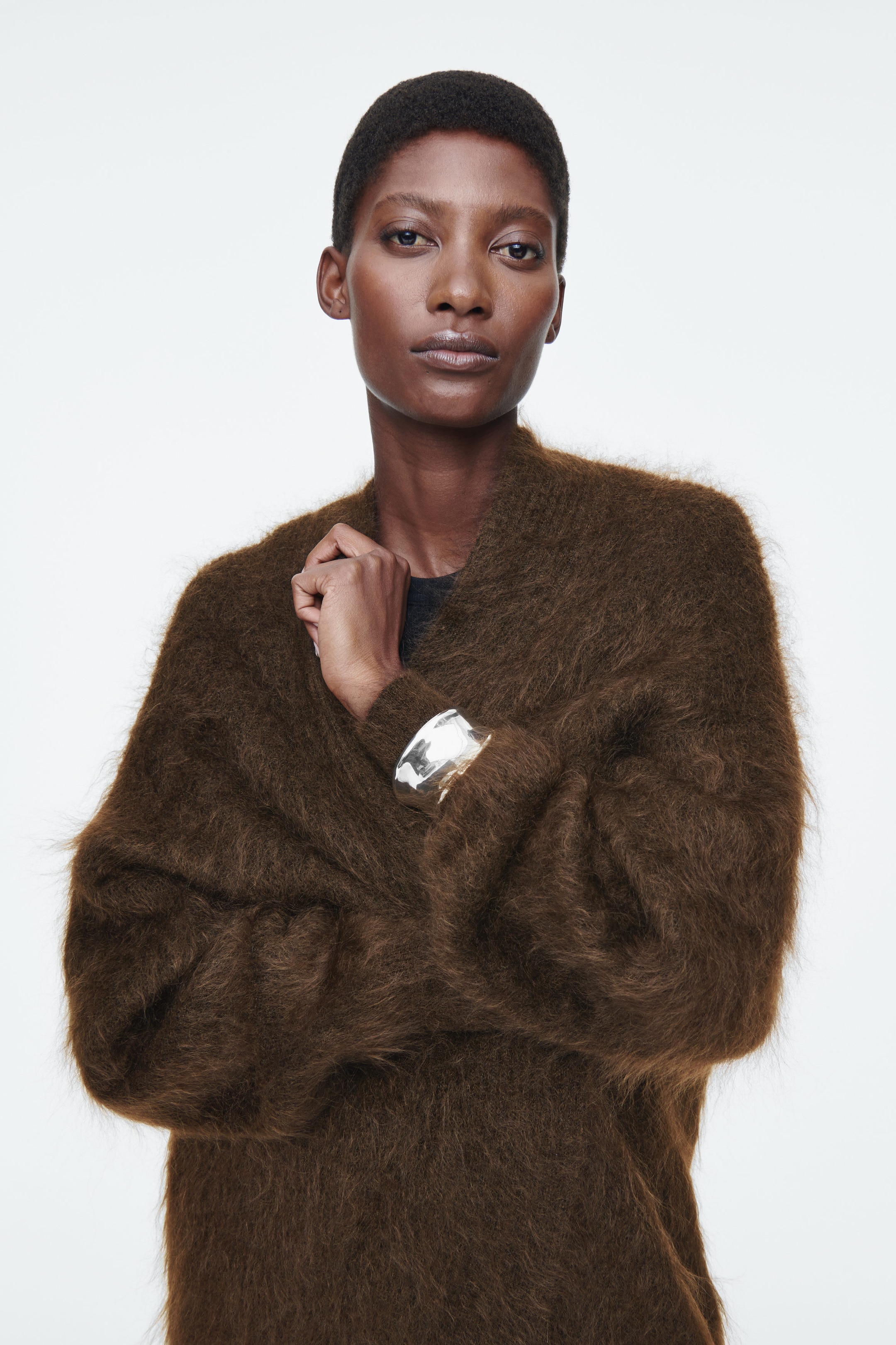 MAXICÁRDIGAN MEZCLA MOHAIR TEXTURIZADO