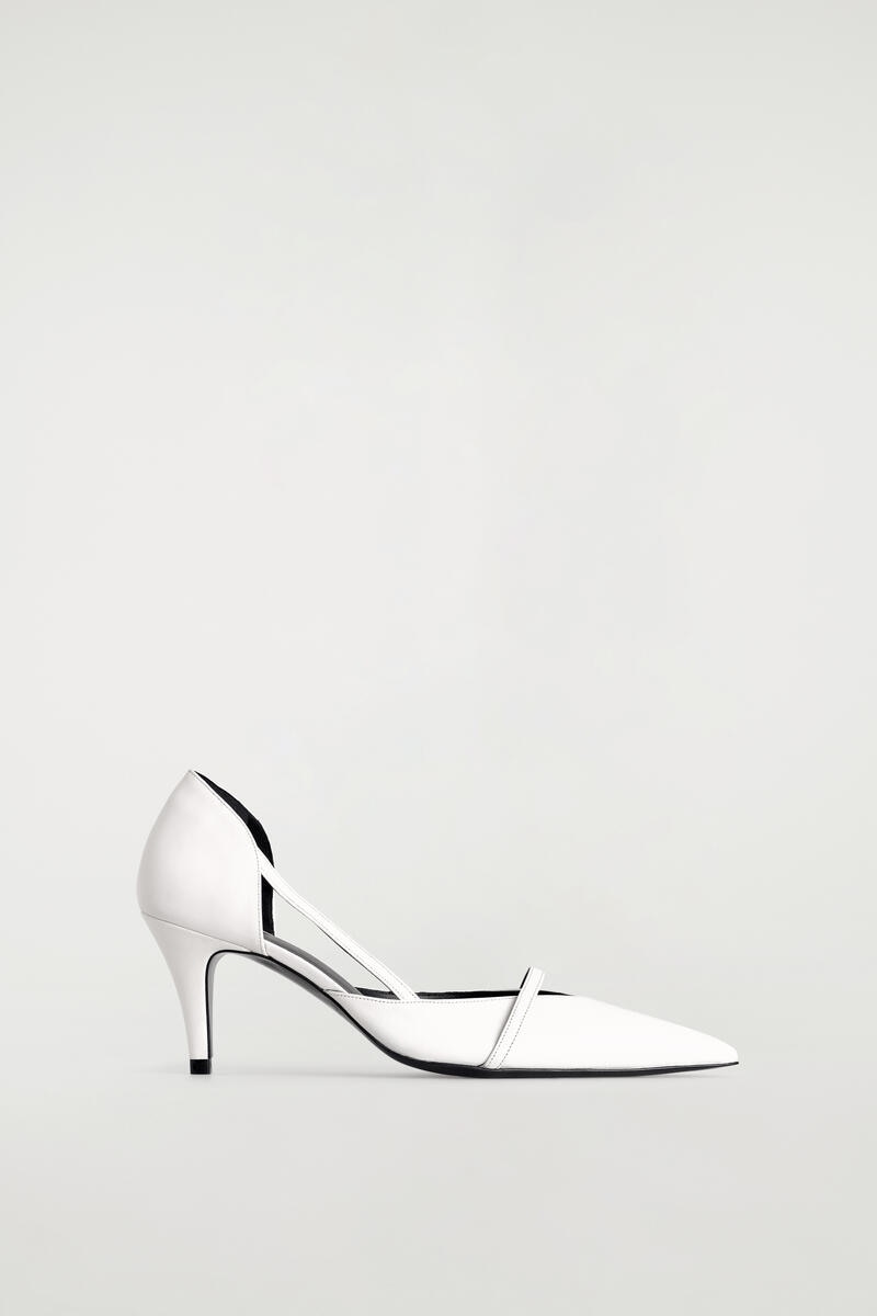 Strap-Detail Leather Pumps