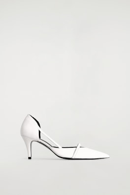 STRAP-DETAIL LEATHER PUMPS — WHITE 2