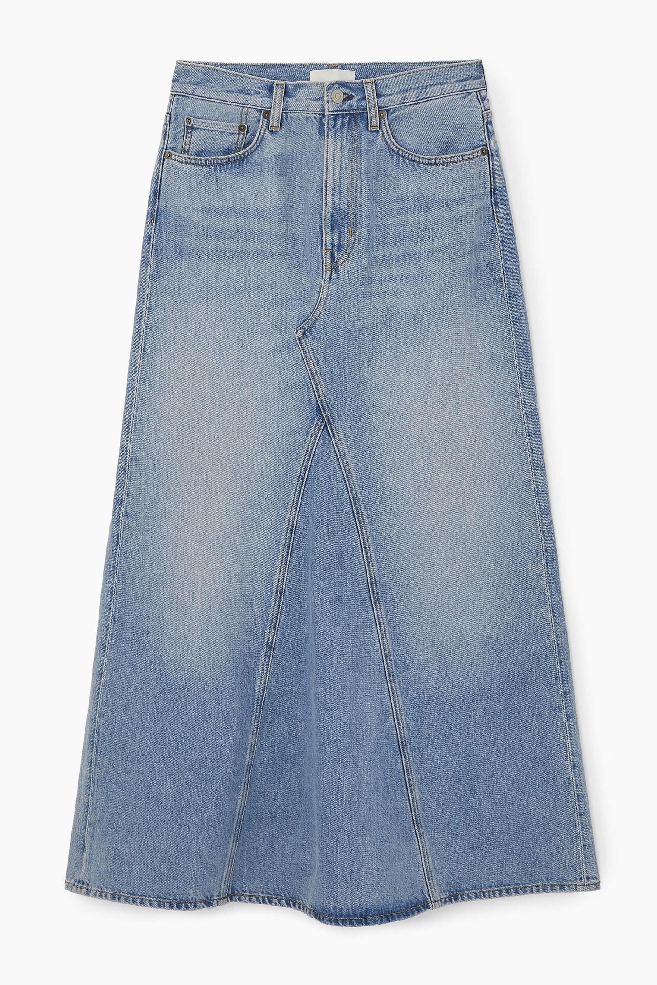 Grösseres Bild ansehen: MAXIROCK AUS DENIM MIT EINSÄTZEN - Blau - DAMEN | H&M CH 1