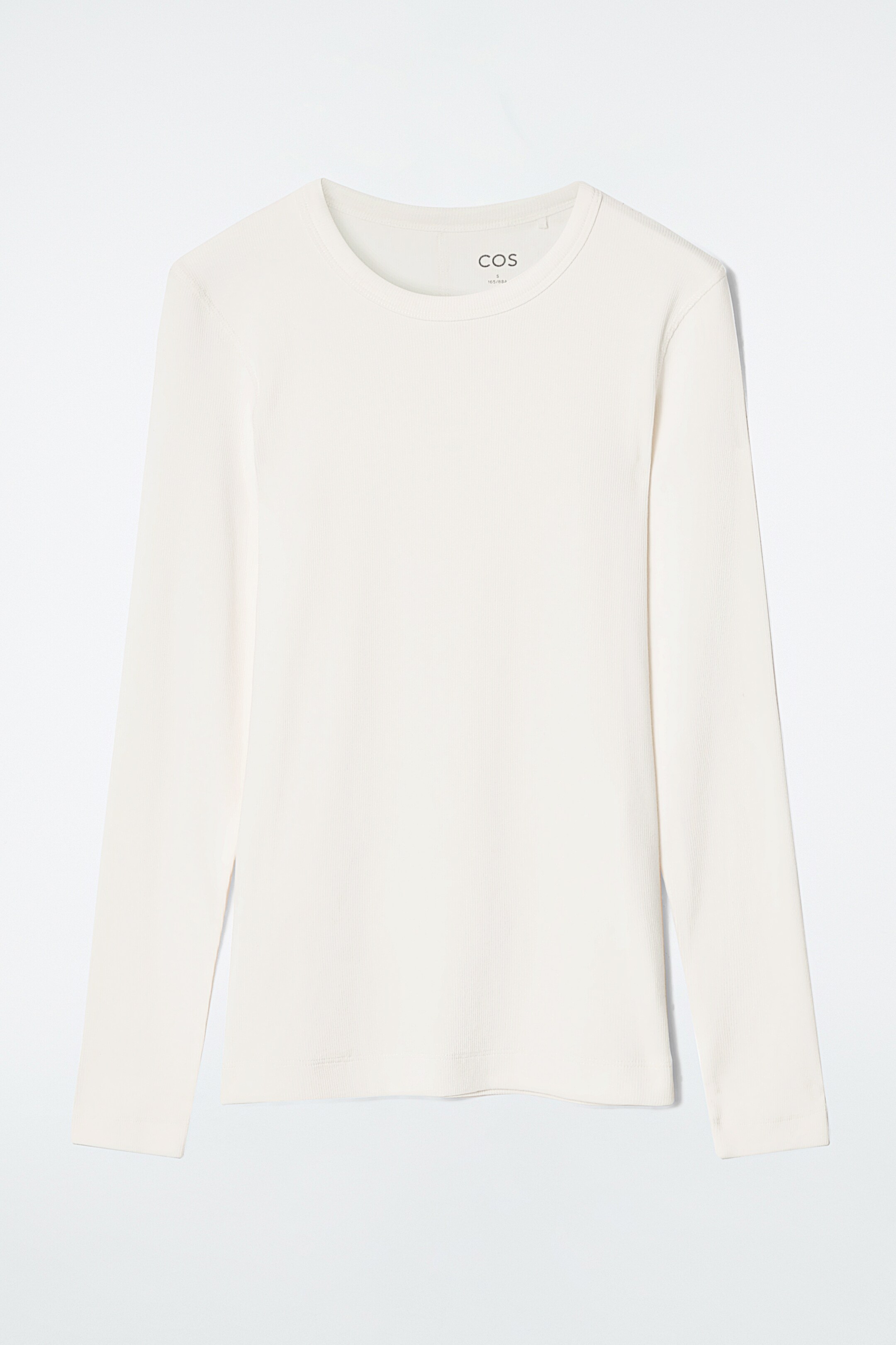 Ver imagem maior: RIBBED JERSEY LONG-SLEEVED TOP - BRANCO - SENHORA | H&M PT 4