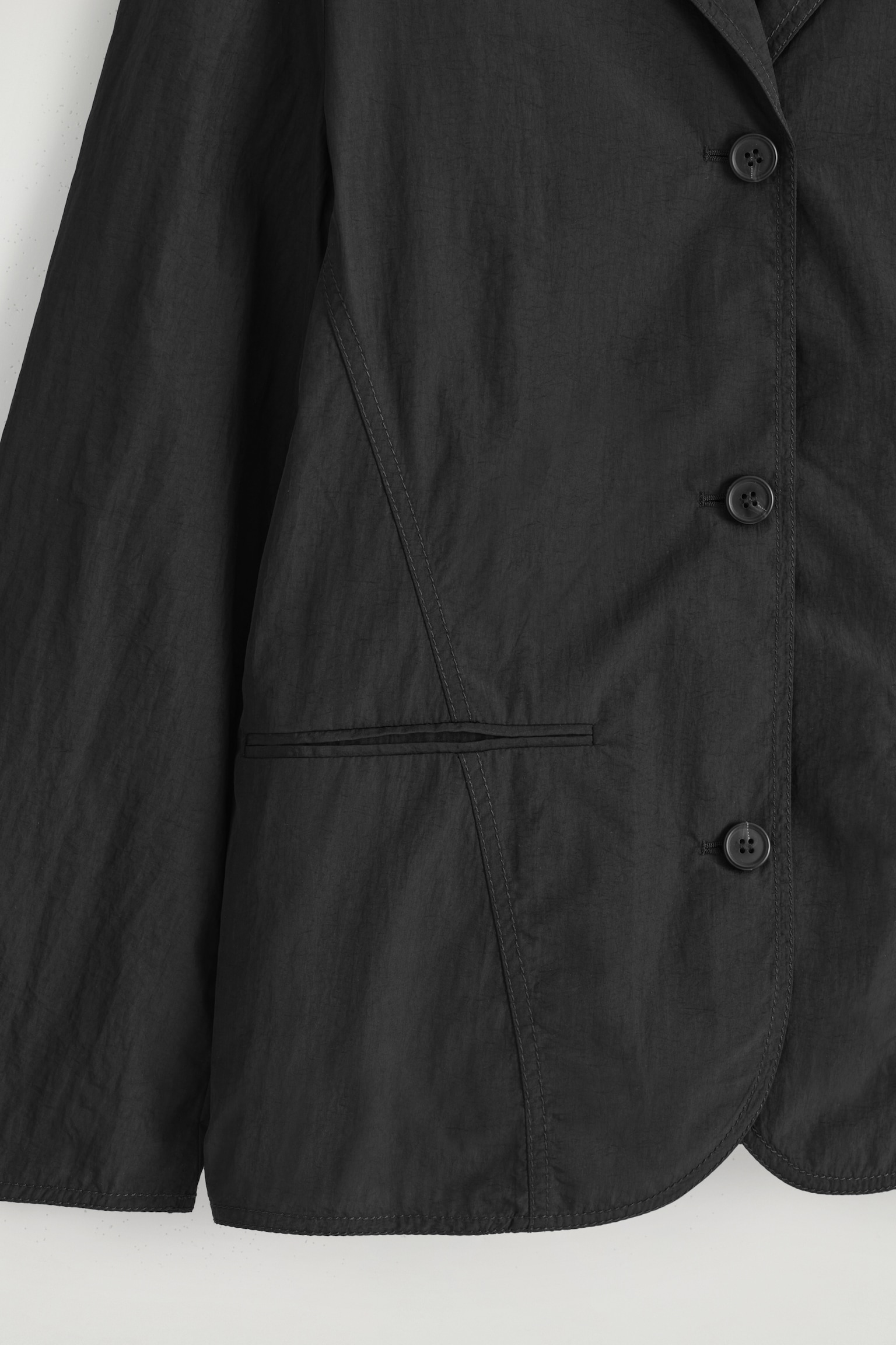 NYLON BLAZER - ZWART - 8