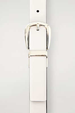REVERSIBLE LEATHER BELT — BLACK / ECRU 4