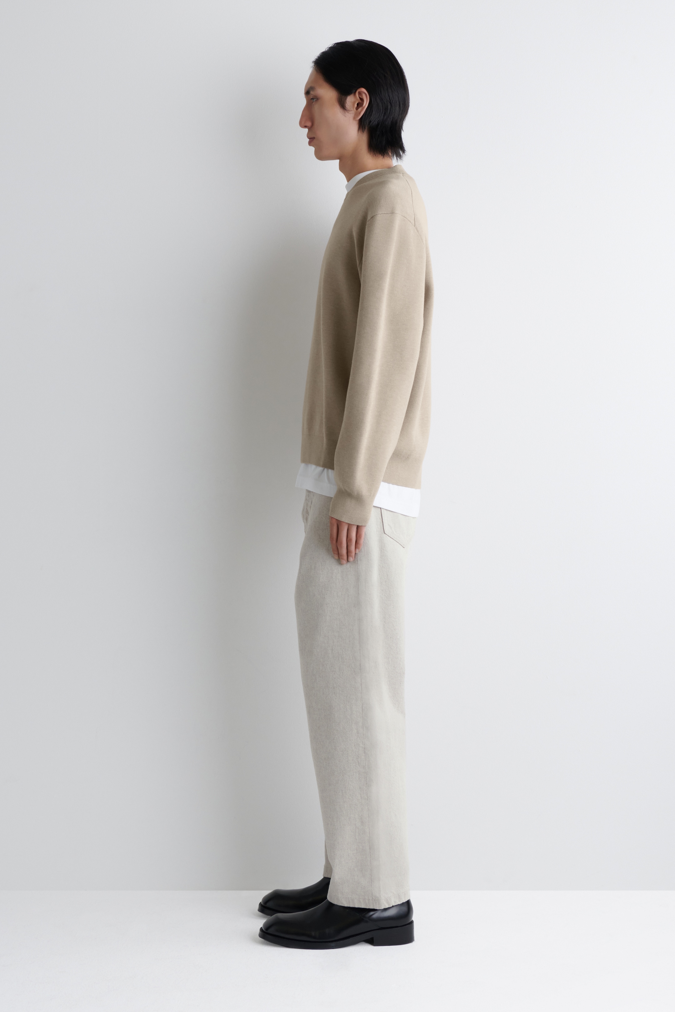 Grösseres Bild ansehen: STRICKPULLOVER AUS DOUBLEFACE-MATERIAL - MAULWURFSBRAUN MELIERT - HERREN | H&M CH 3