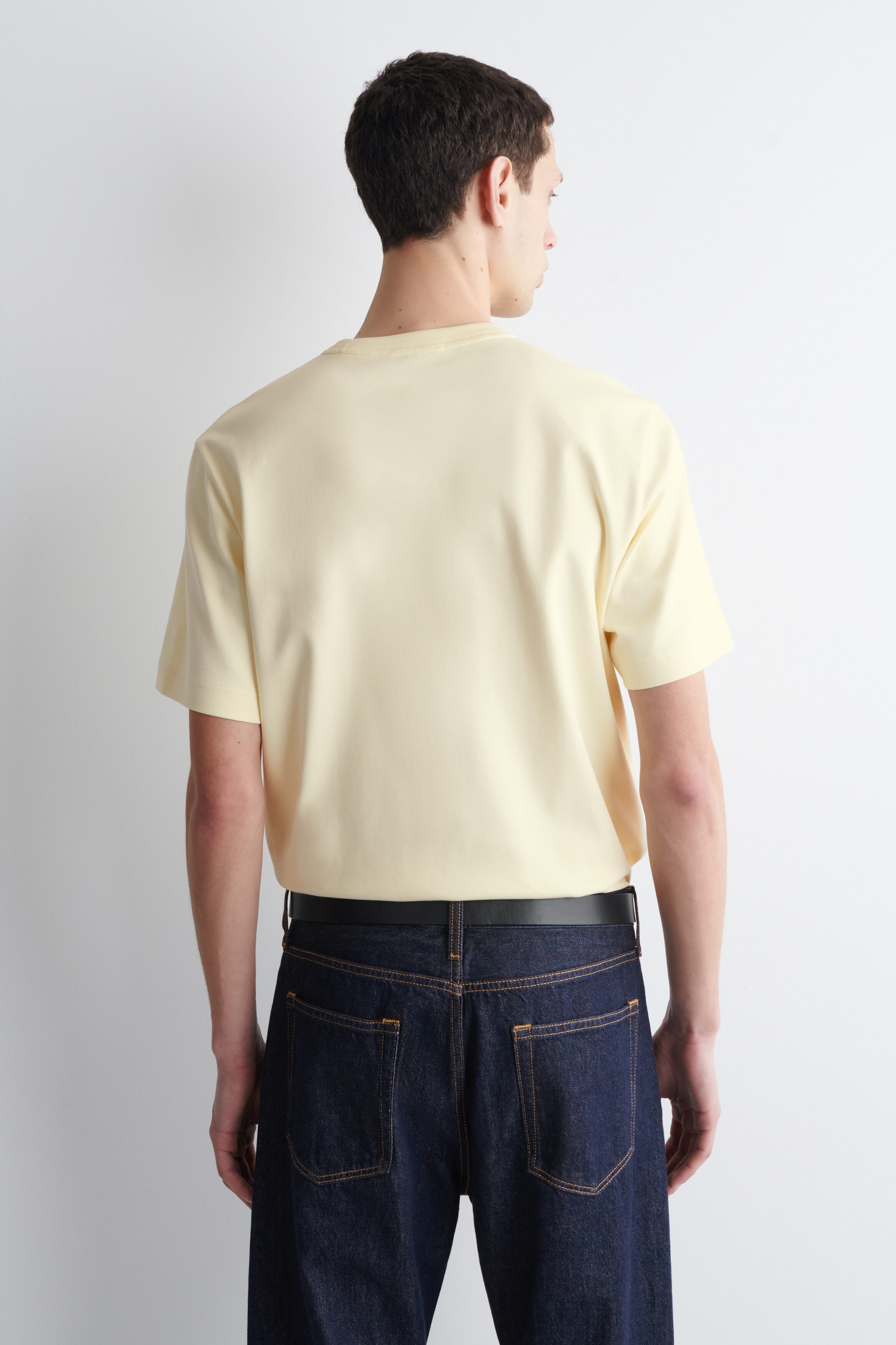 【YELLOW/047】Blu Bre / リネンコットン クルーネック ニット Tシャツ YELLOW/047】Blu Bre / リネンコットン クルーネック ニット Tシャツ