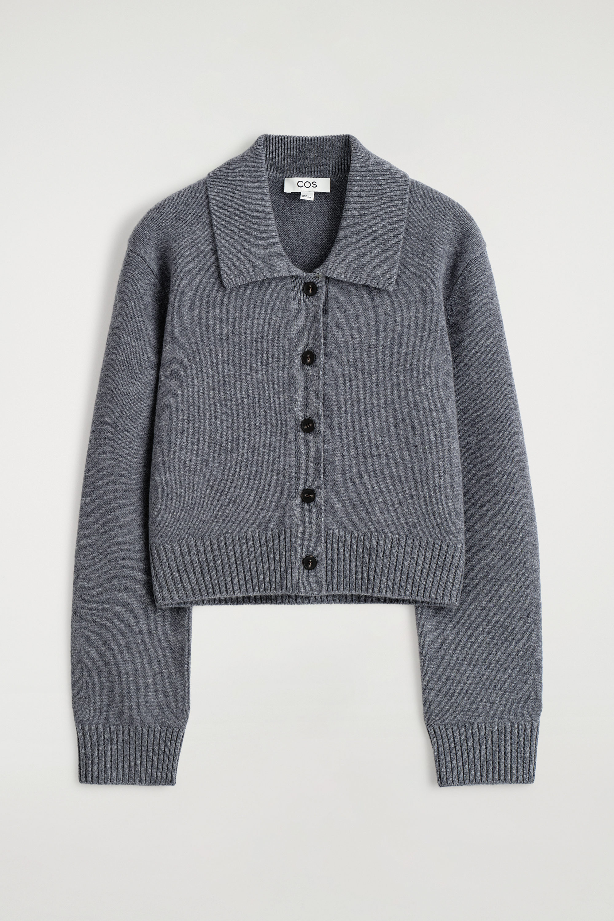 トップス OHOTORO Water Ribbed Cardigan gray water ribbed cardigan | OHOTORO