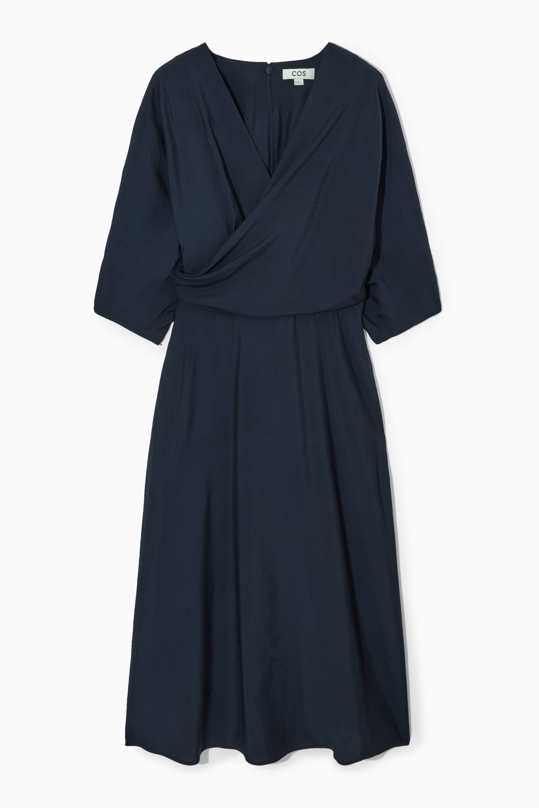 Visa större bild: MIDIKLÄNNING MED PUFFÄRMAR - MARINBLÅ - DAM | H&M FI 1