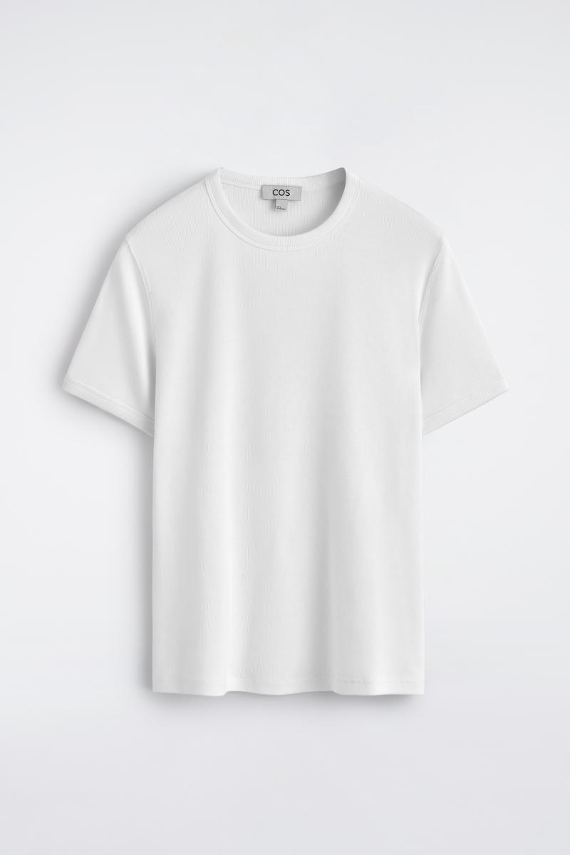 Slim Ribbed Cotton T-Shirt