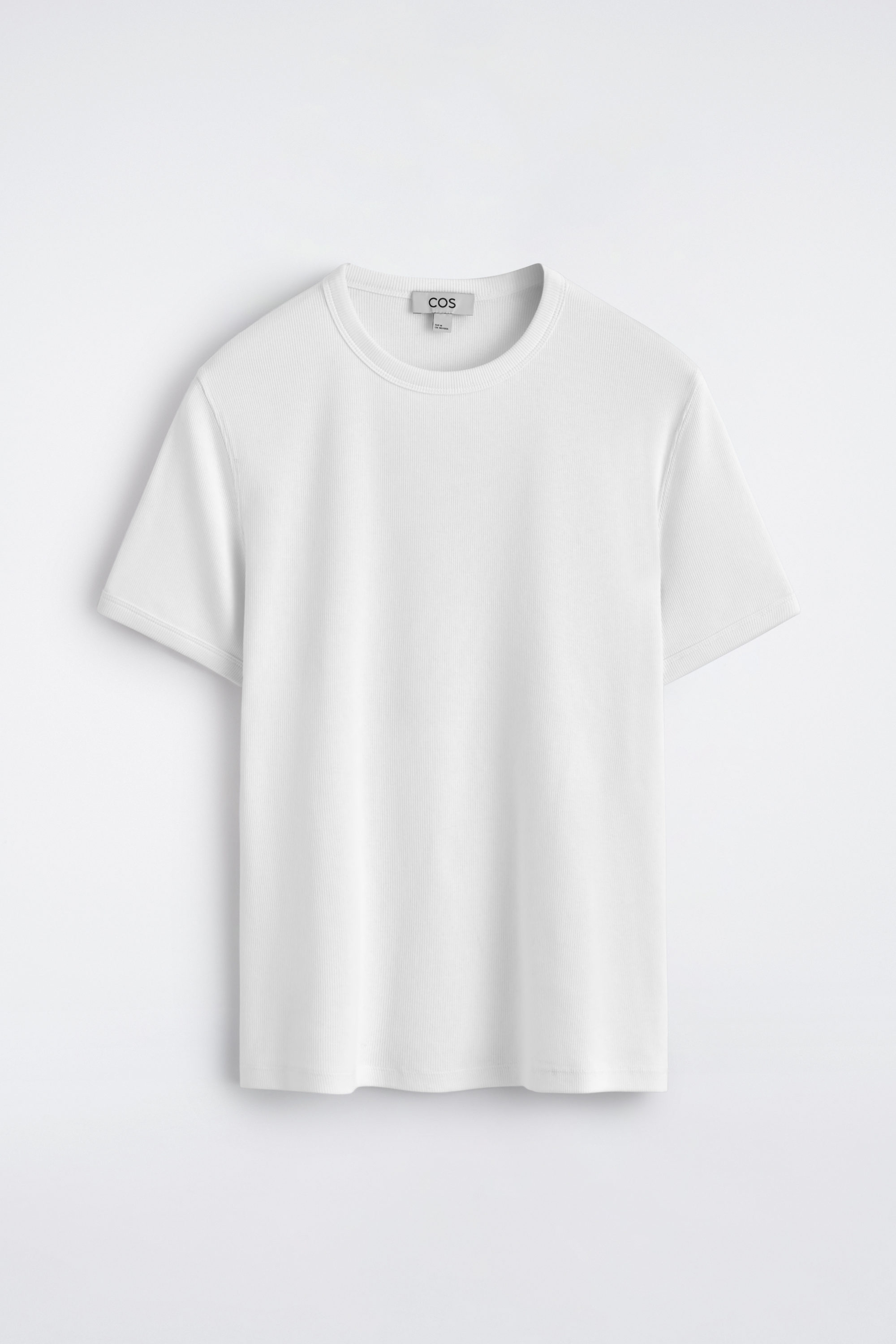 SLIM RIBBED COTTON T-SHIRT - WHITE | COS US