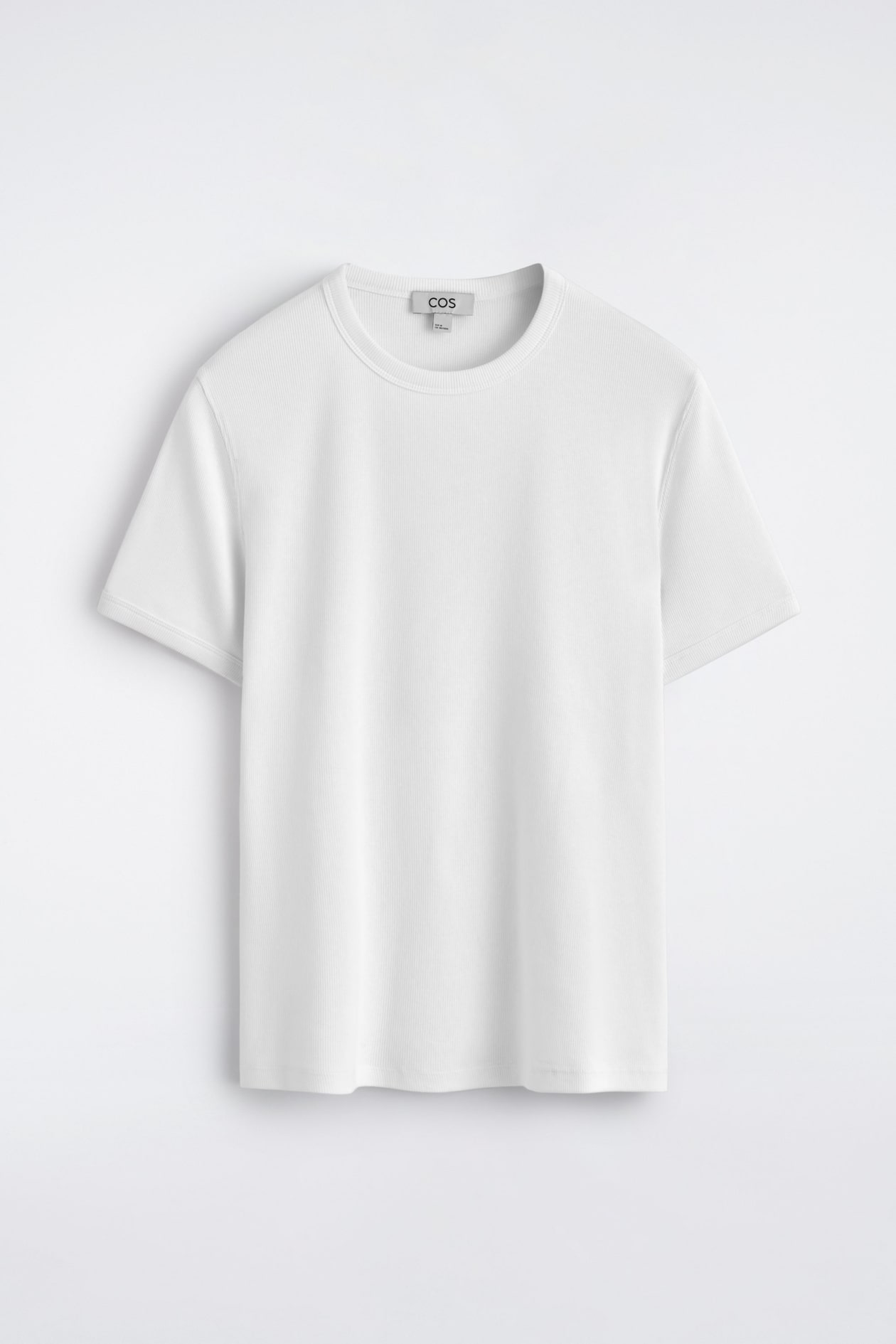 SLIM RIBBED COTTON T-SHIRT