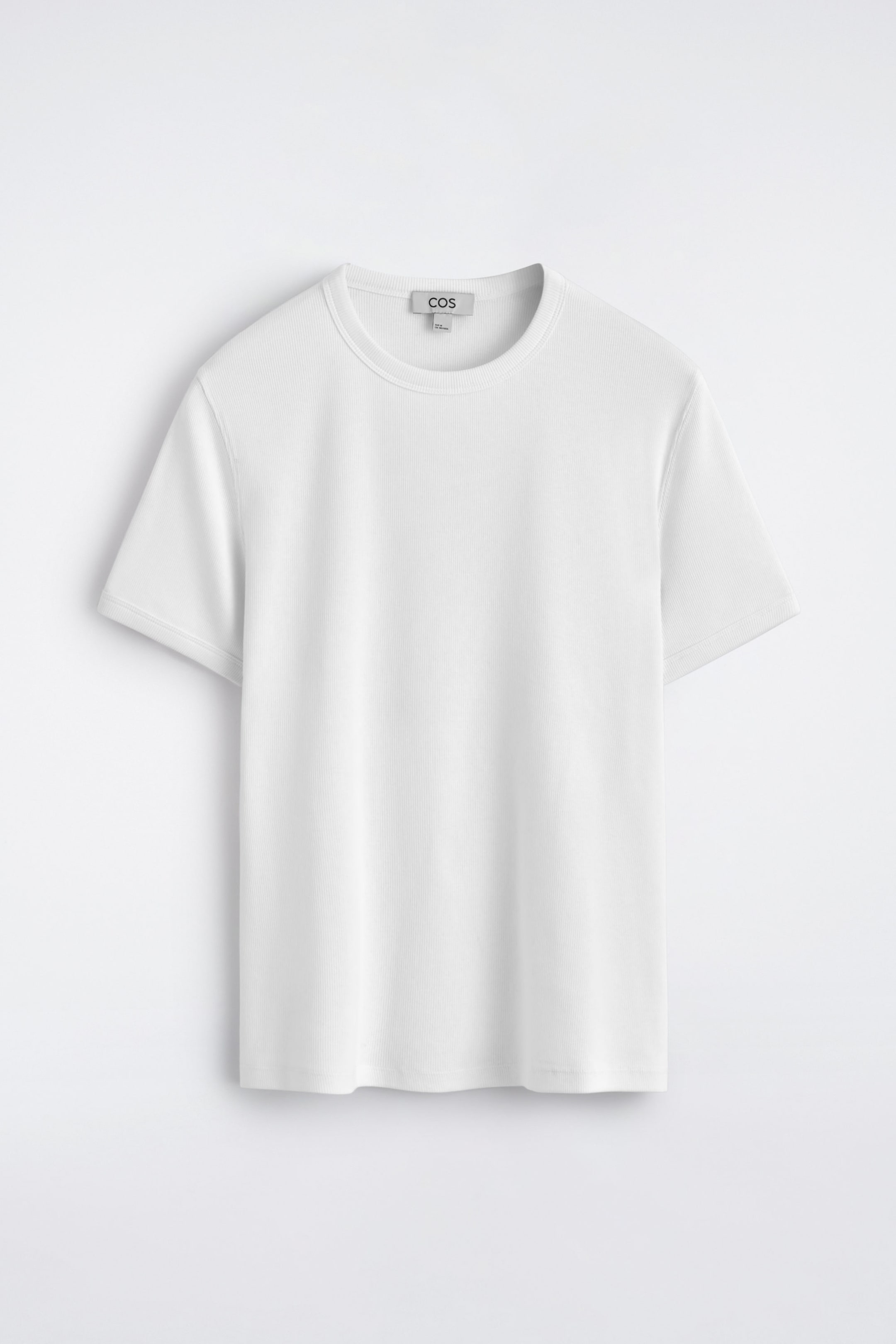 SLIM RIBBED COTTON T-SHIRT