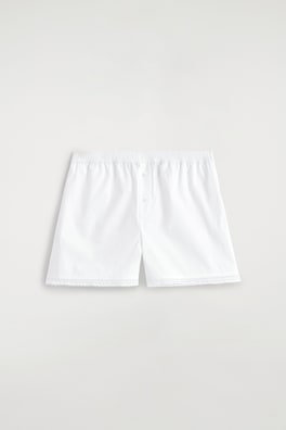 LACE-TRIMMED COTTON SHORTS — WHITE 7