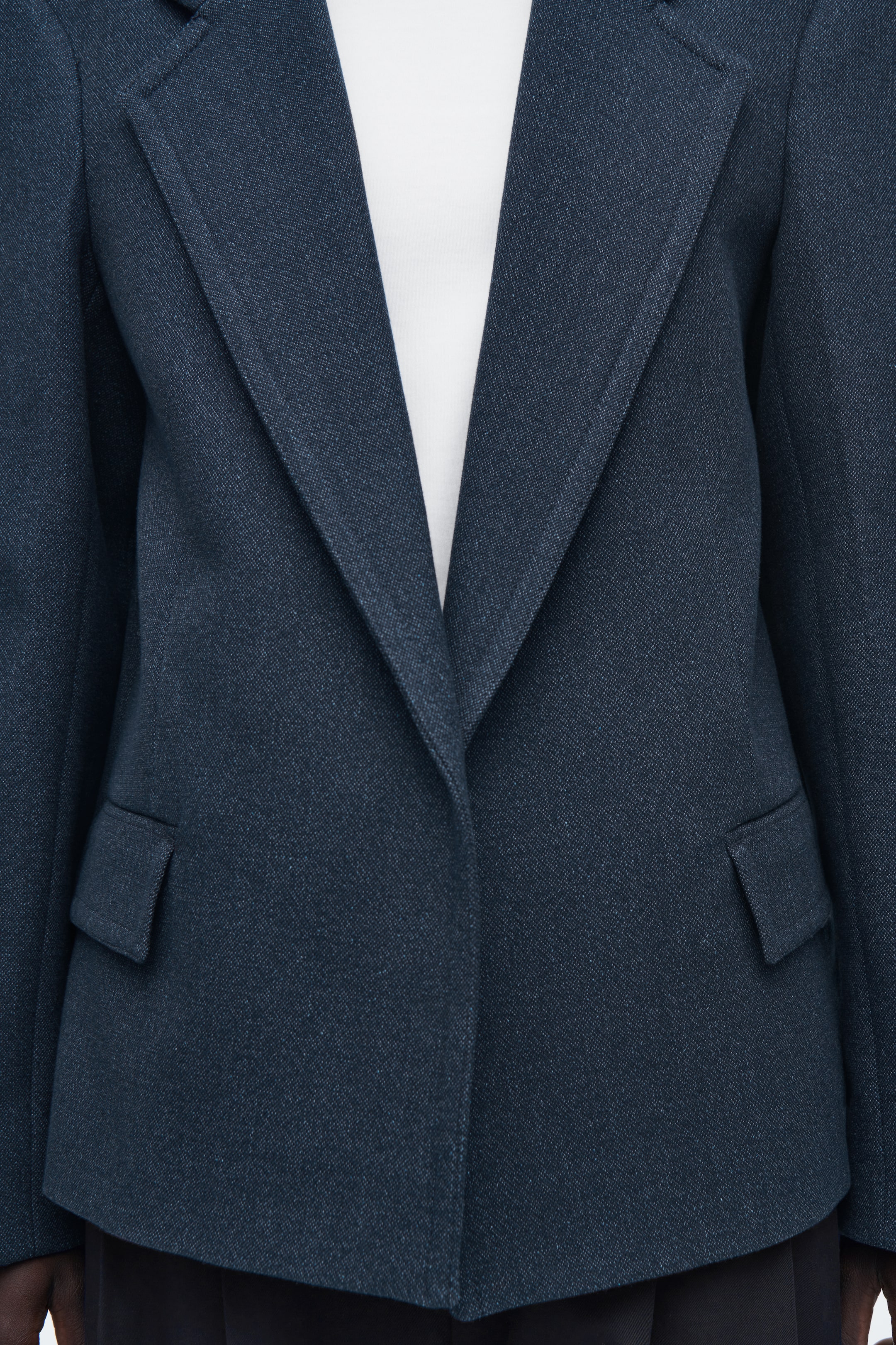 View larger image: OVERSIZED EXAGGERATED-SHOULDER DENIM-LOOK BLAZER - DARK BLUE - Ladies | H&M GB 3