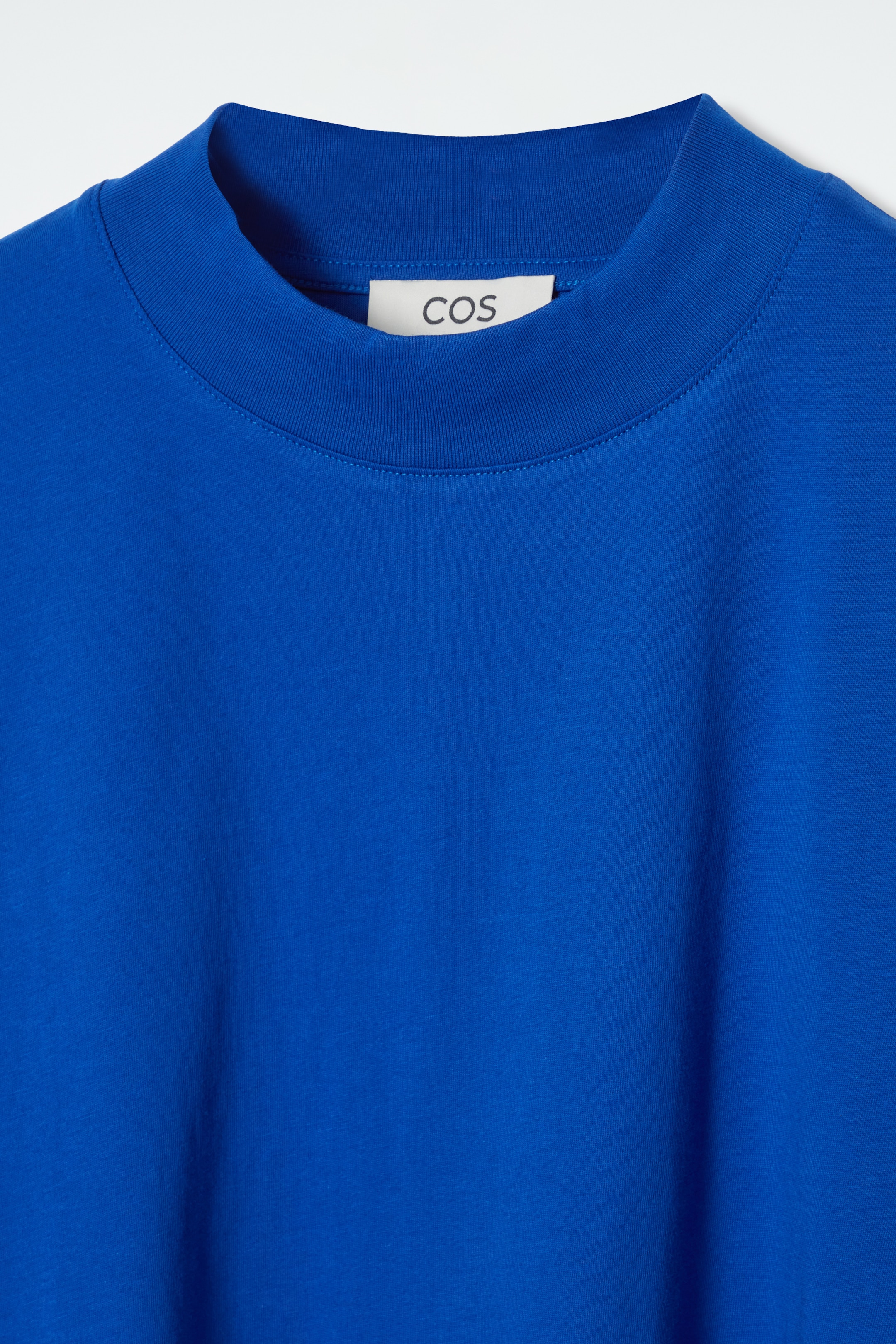 View larger image: REGULAR BOXY MOCK-NECK T-SHIRT - COBALT BLUE - Ladies | H&M GB 2