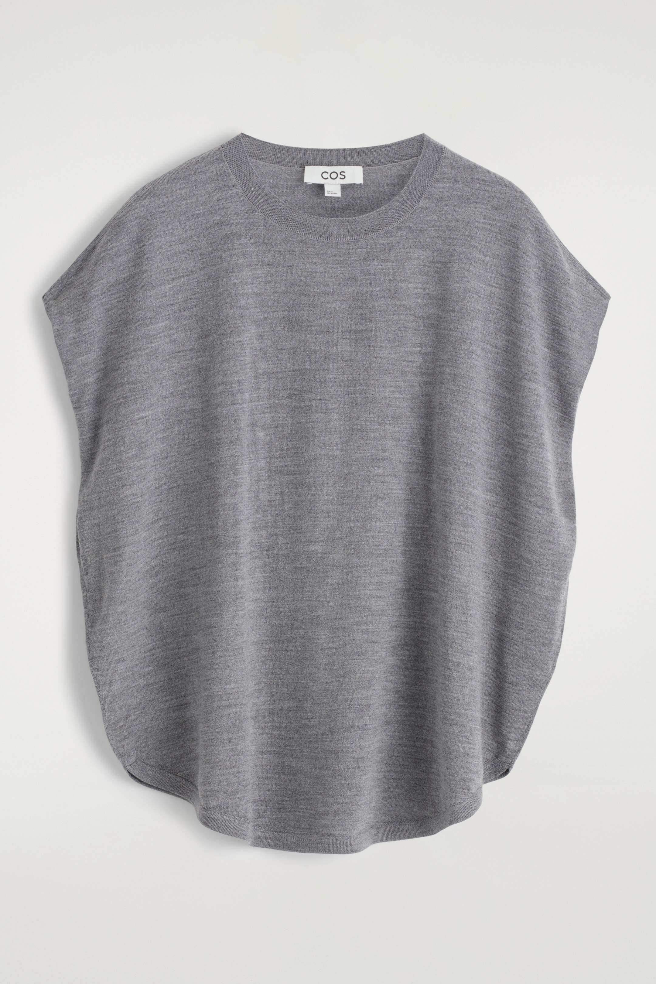 Ver imagen más grande: TOP DE LANA MERINO DE CORTE CIRCULAR - GRIS JASPEADO - MUJER | H&M ES 6