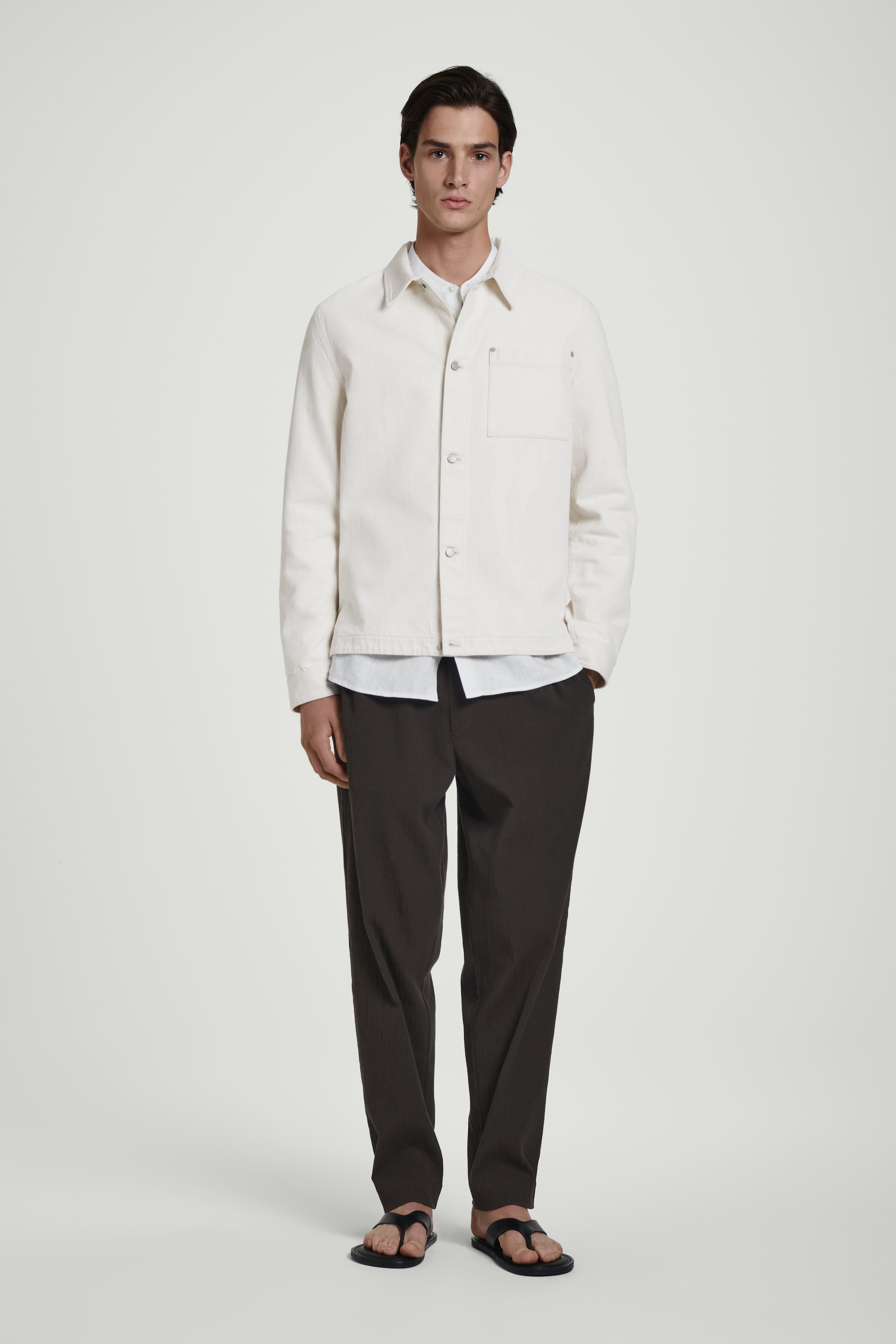 Visualizza immagine più grande: PANTALONI IN COTONE INCRESPATO - MARRONE SCURO - UOMO | H&M IT 3