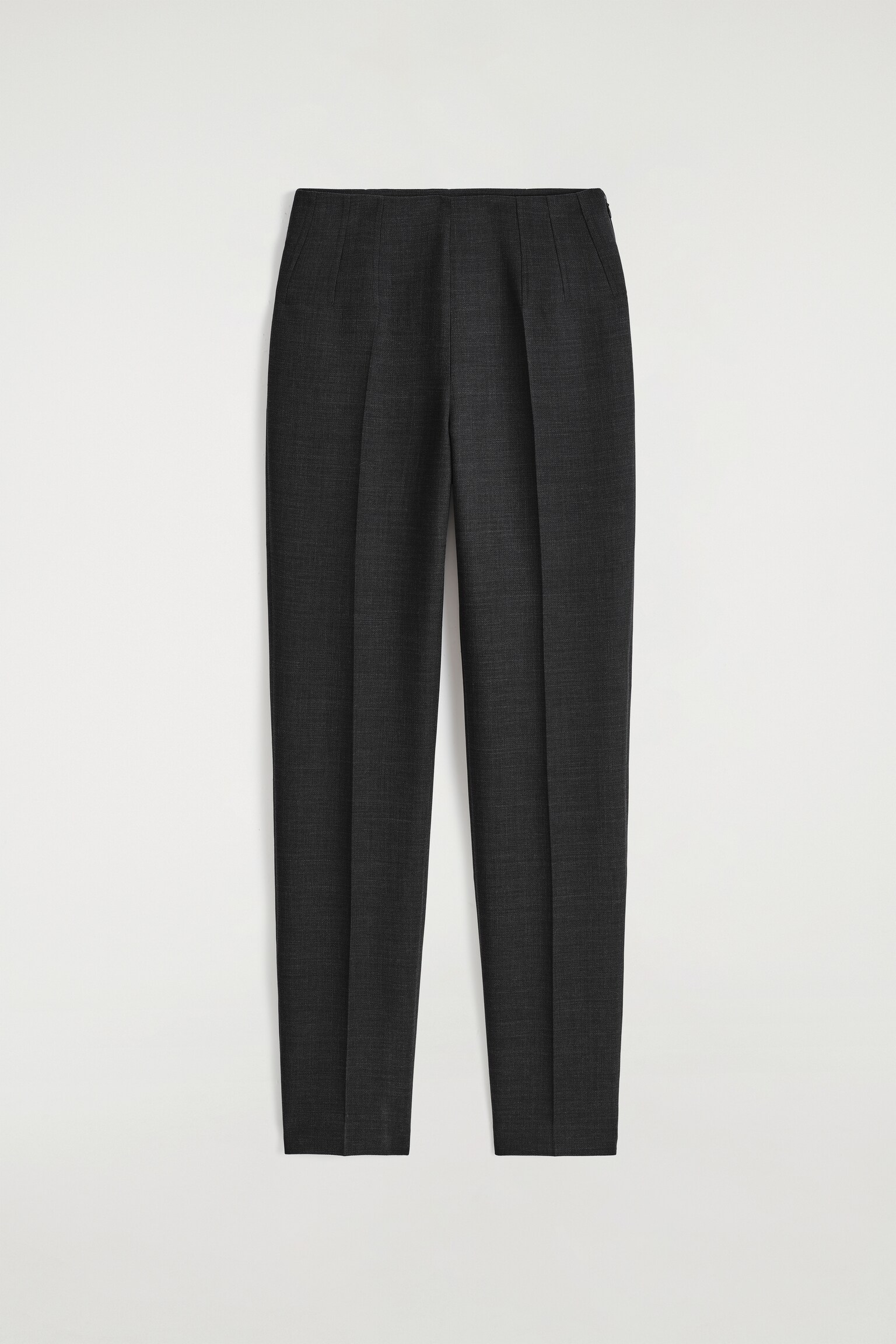 HOSE AUS WOLL-MIX MIT SCHMALEM BEIN - ANTHRAZIT - 2