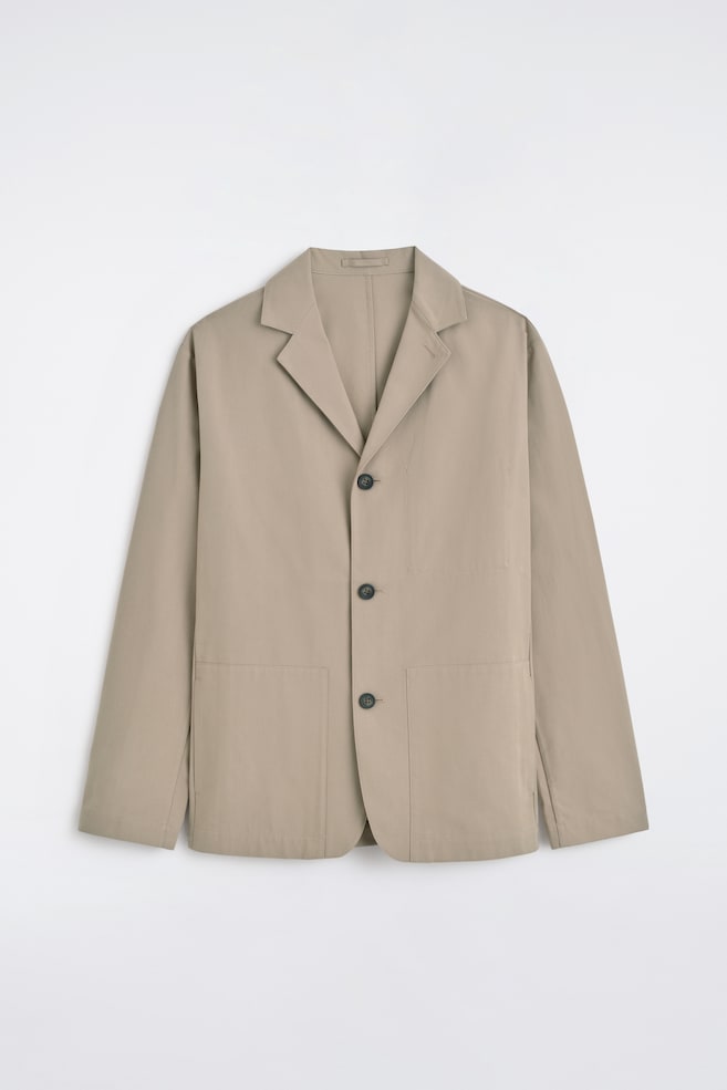 BLAZER FLOU EN MÉLANGE DE COTON - SABLE - 1