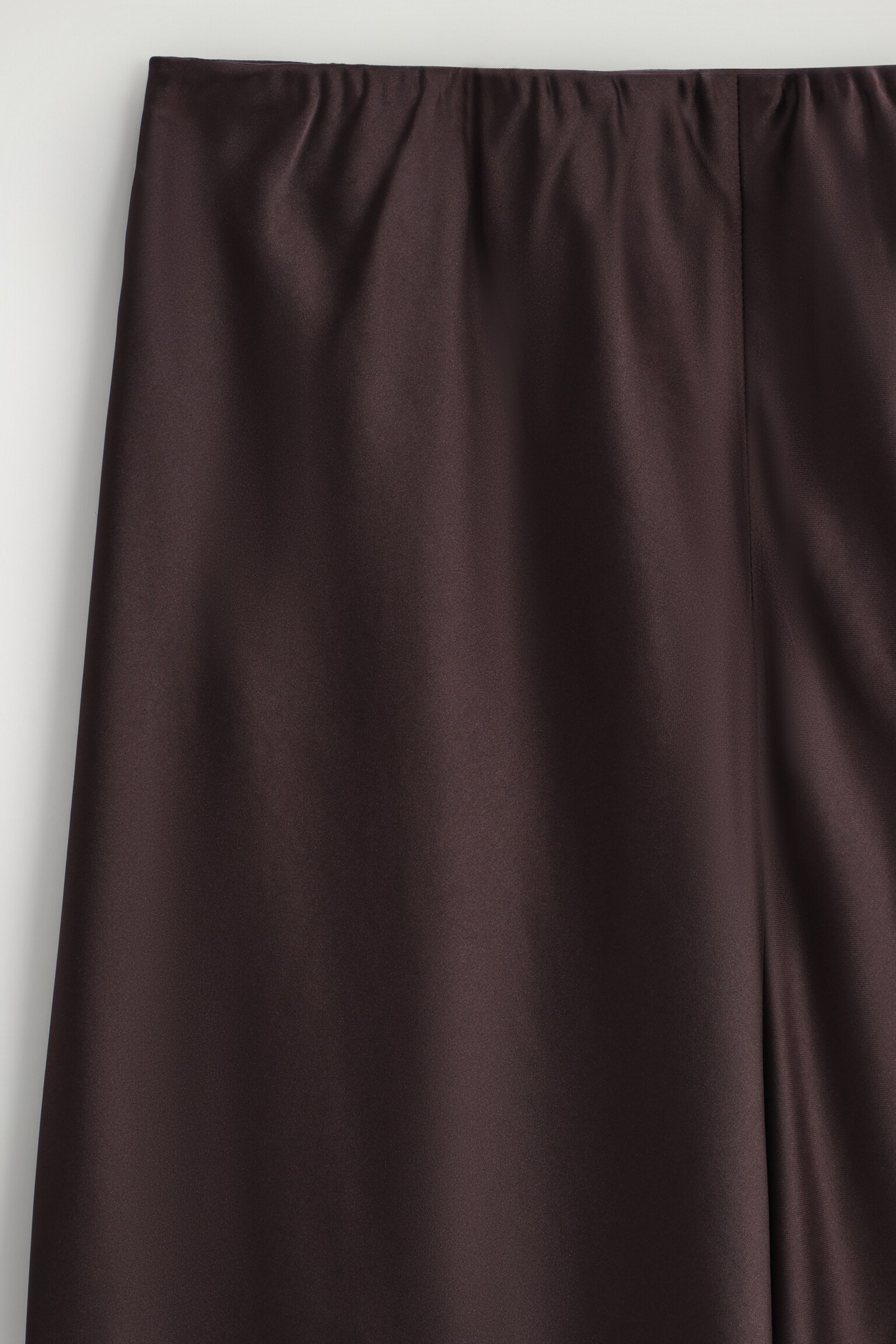 PANTALONI A GAMBA LARGA IN RASO - MARRONE SCURO/MARRONE - 5