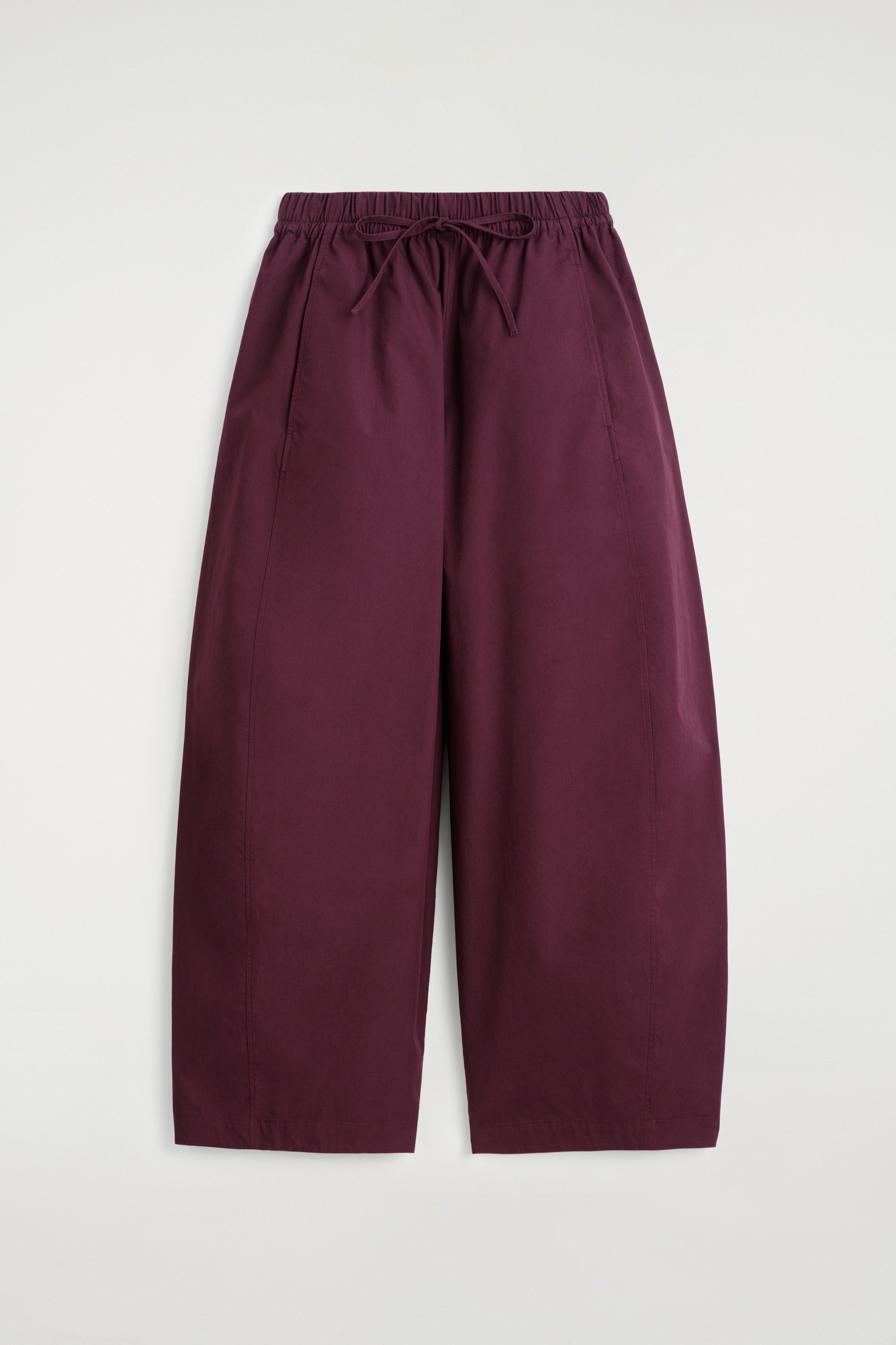 PANTALON BARREL TAILLE ÉLASTIQUÉE - ROUGE PROFOND