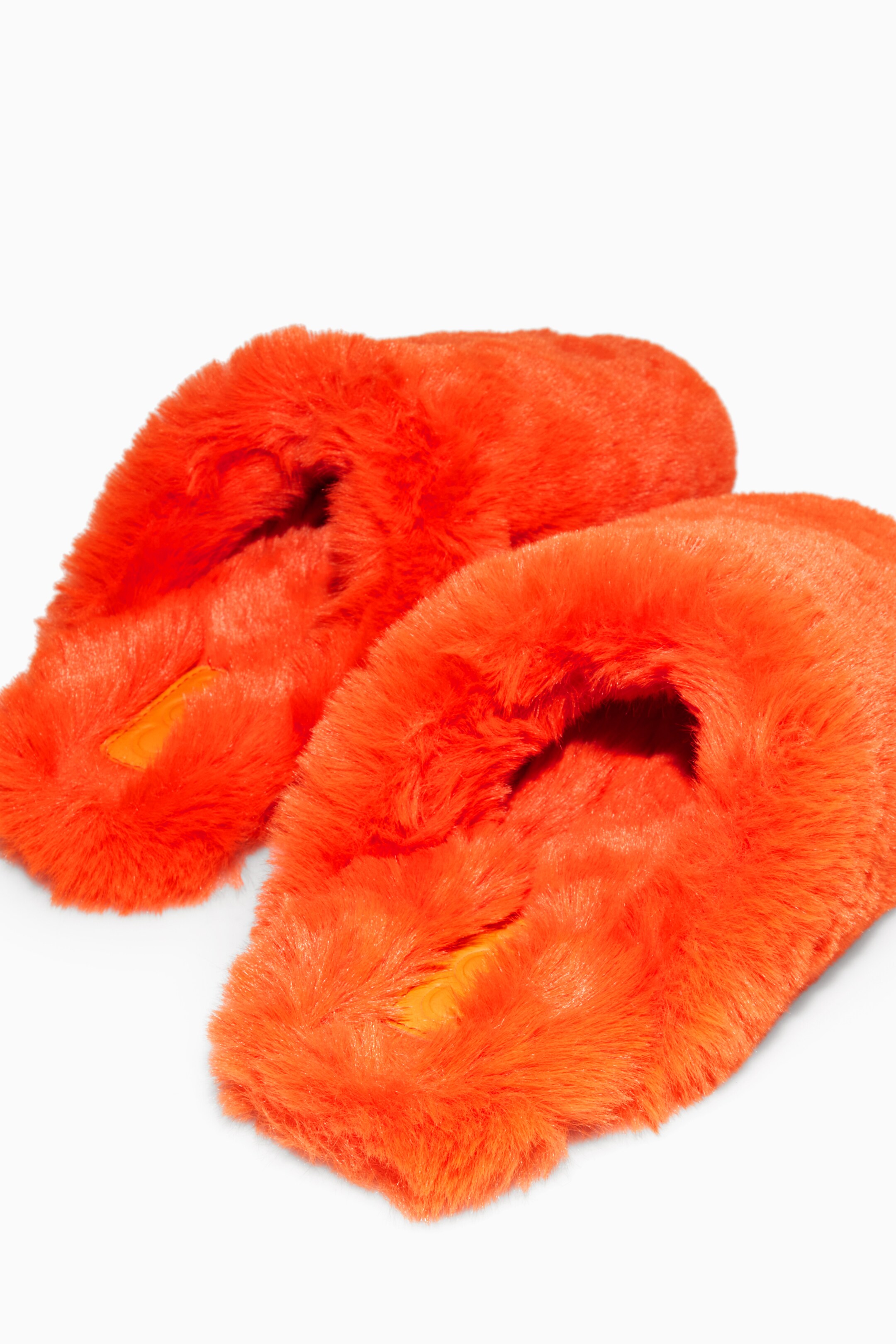 View larger image: FAUX FUR SLIPPERS - ORANGE - Ladies | H&M GB 4