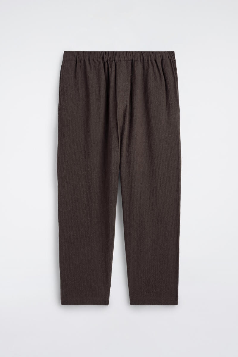 Seersucker Regular-Fit Tapered Pants