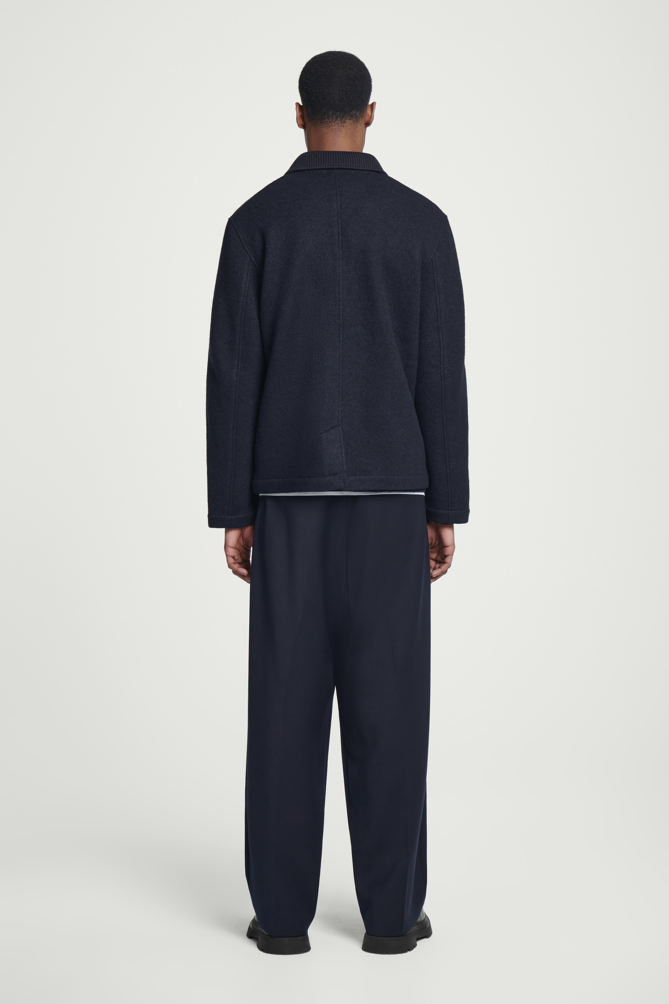 Grösseres Bild ansehen: CHORE JACKET AUS GEKOCHTER WOLLE - NAVYBLAU - HERREN | H&M CH 4