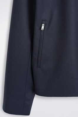 TAILORED WOOL ZIP-UP JACKET — BLUE 6